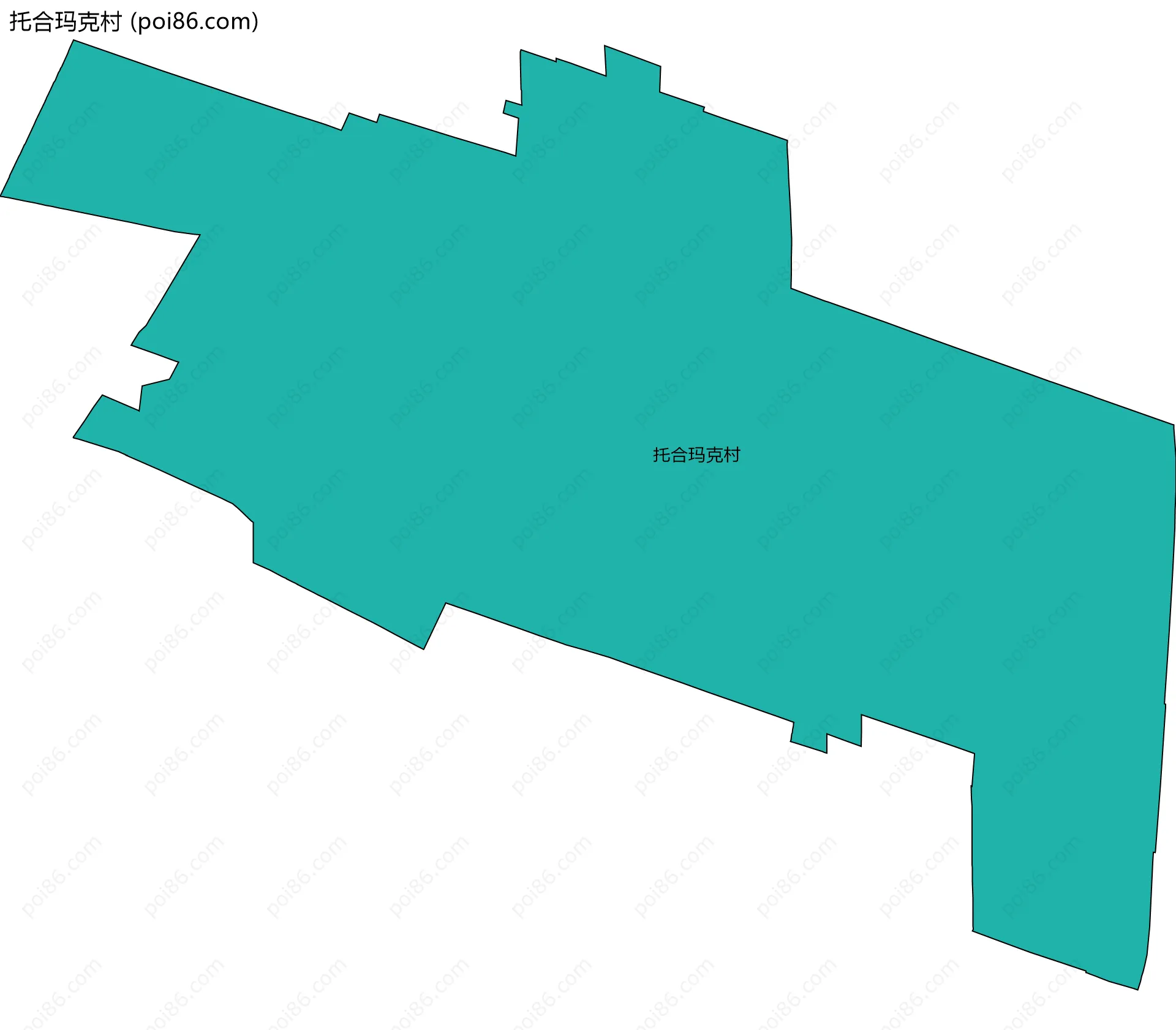 托合玛克村边界地图