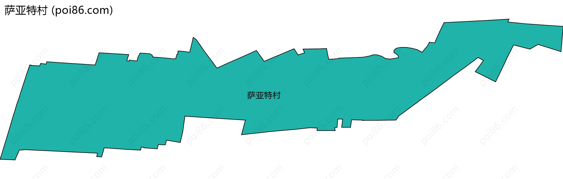 萨亚特村边界地图