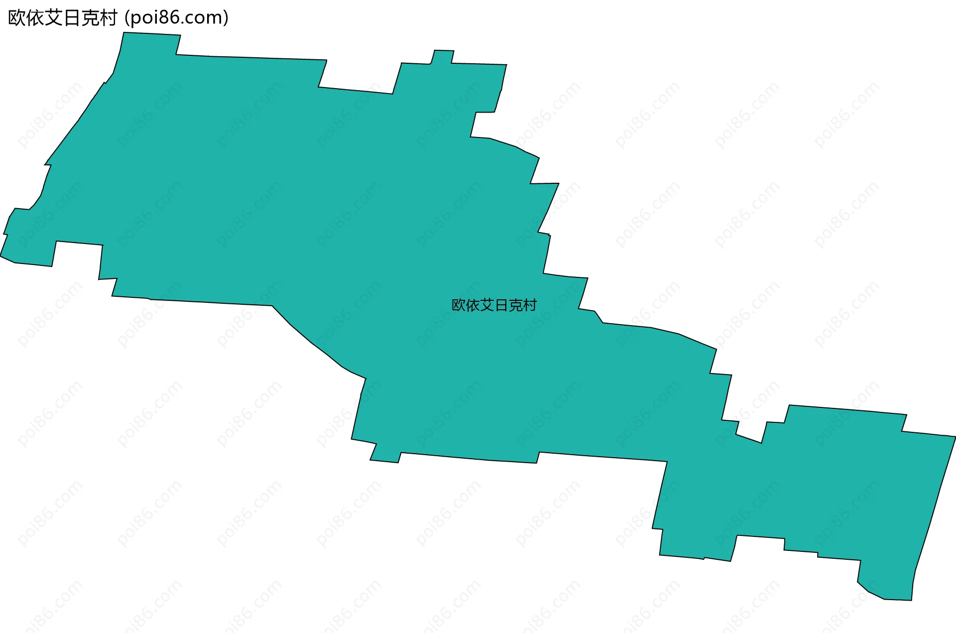 欧依艾日克村边界地图
