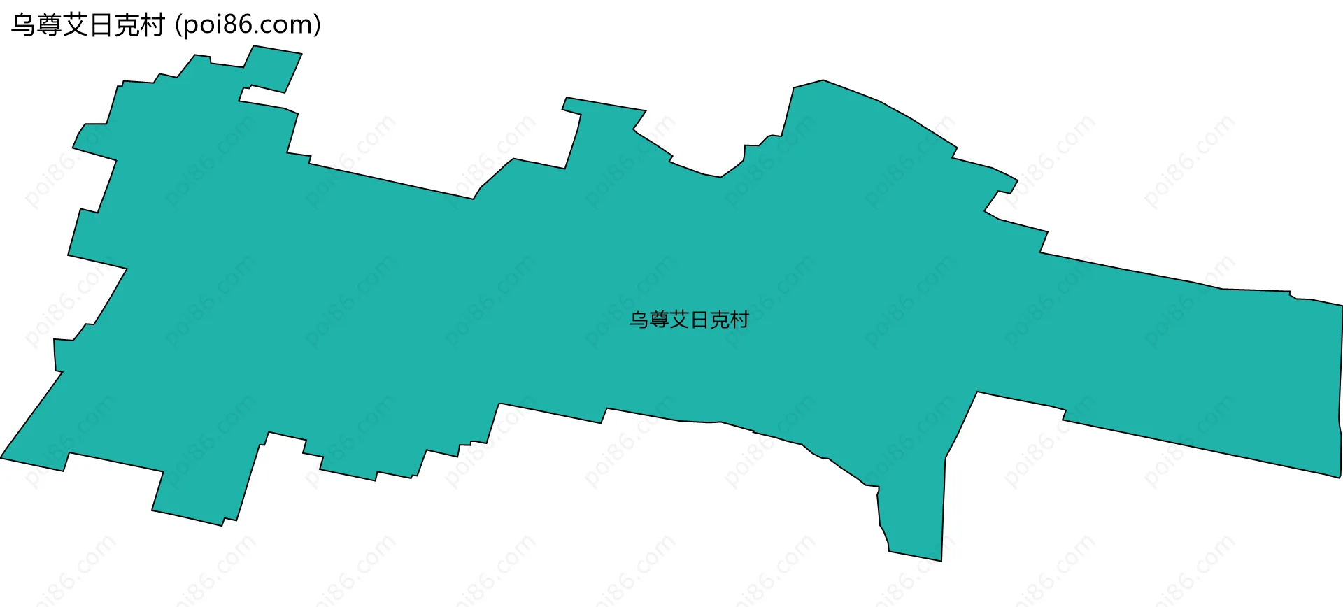 乌尊艾日克村边界地图