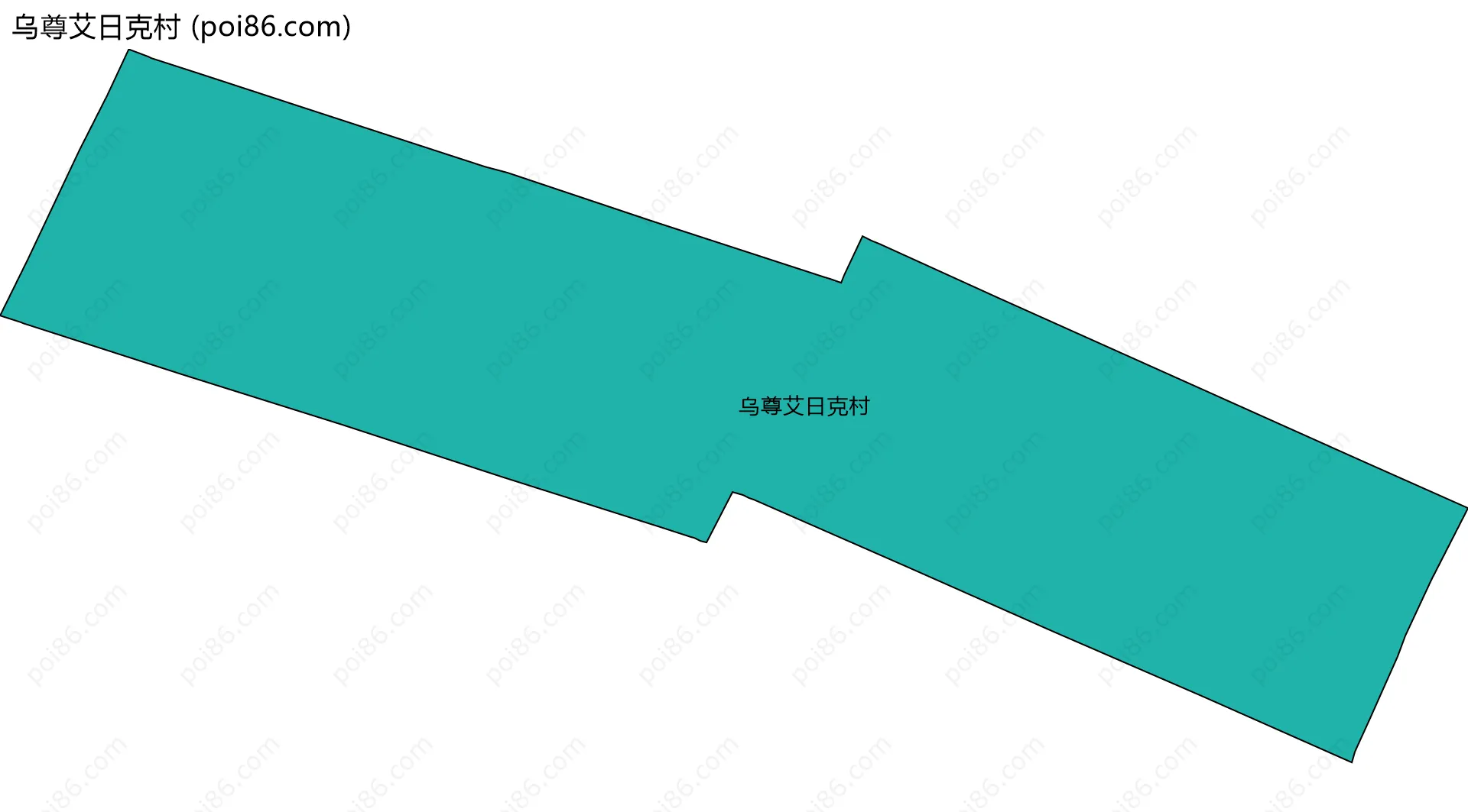 乌尊艾日克村边界地图