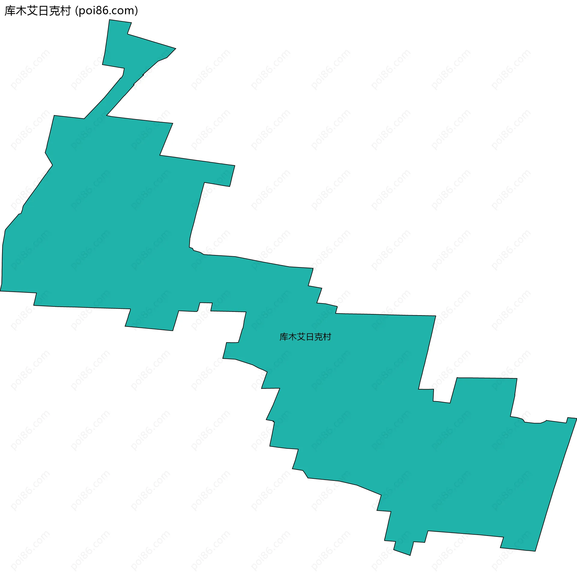 库木艾日克村边界地图