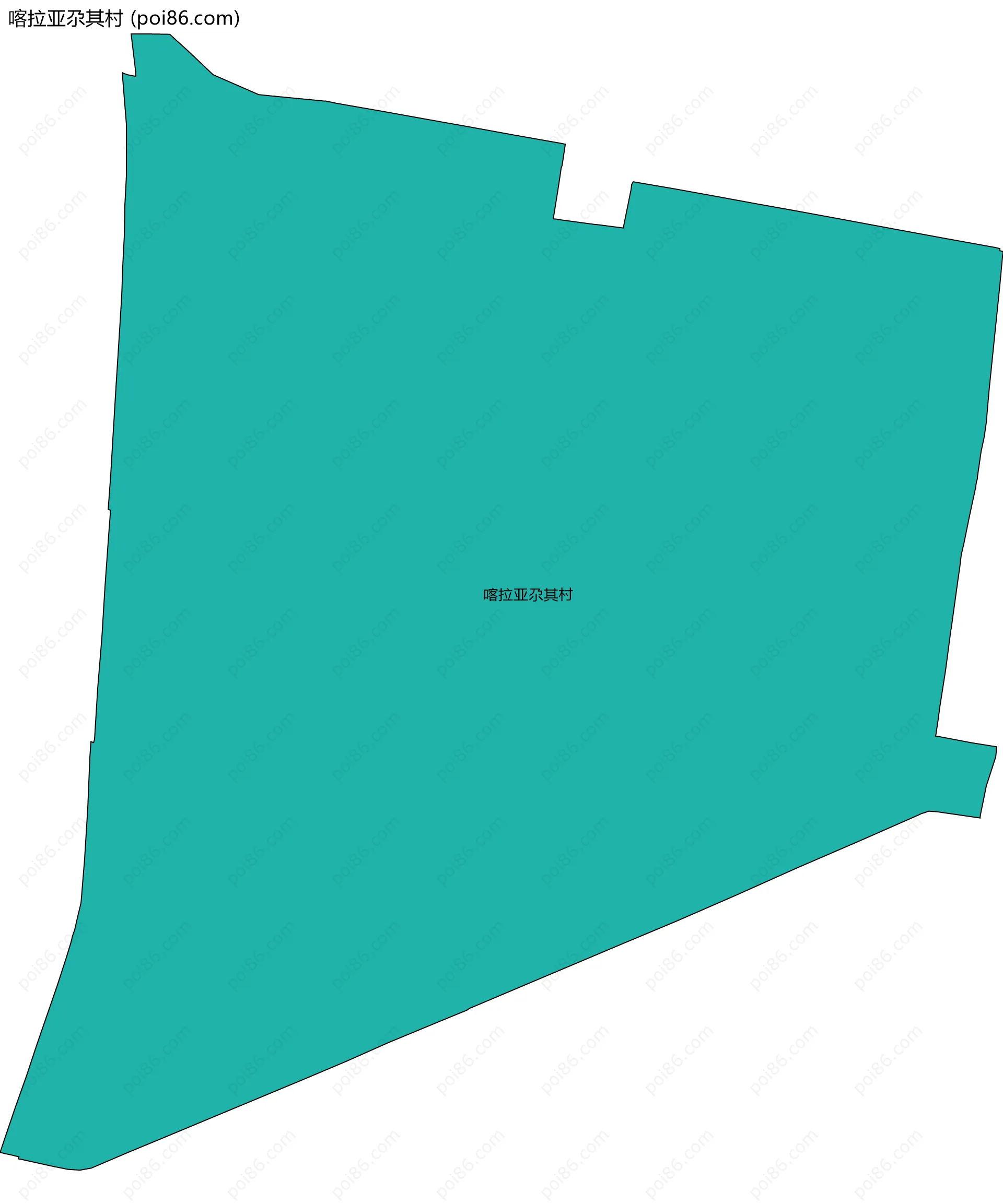 喀拉亚尕其村边界地图