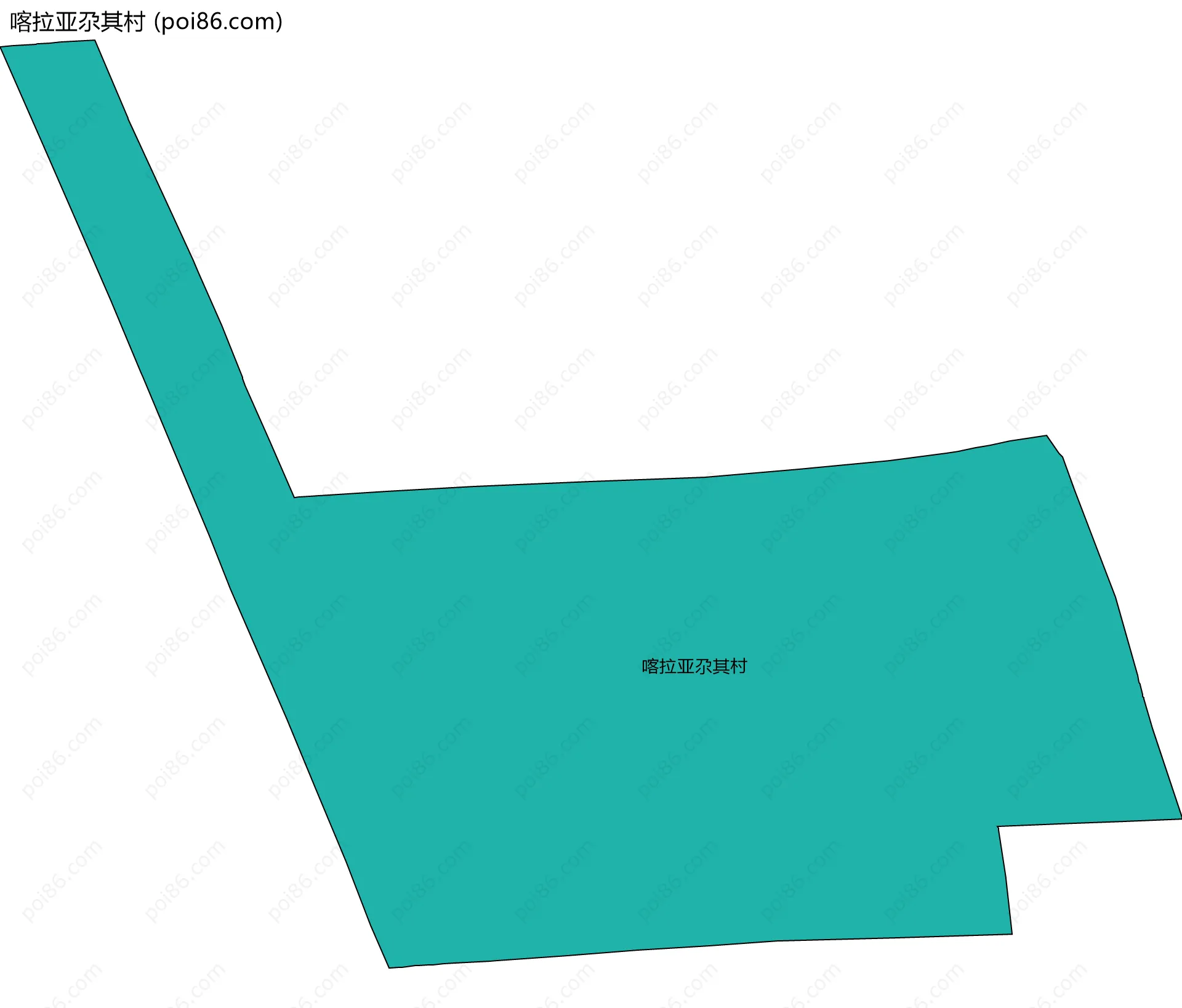 喀拉亚尕其村边界地图