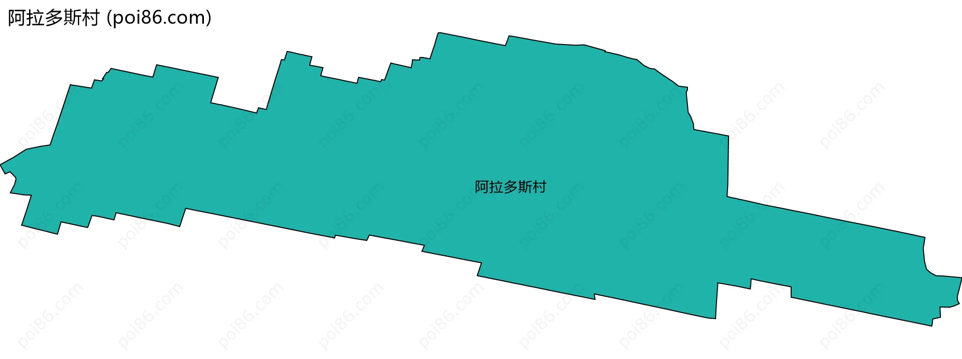 阿拉多斯村边界地图