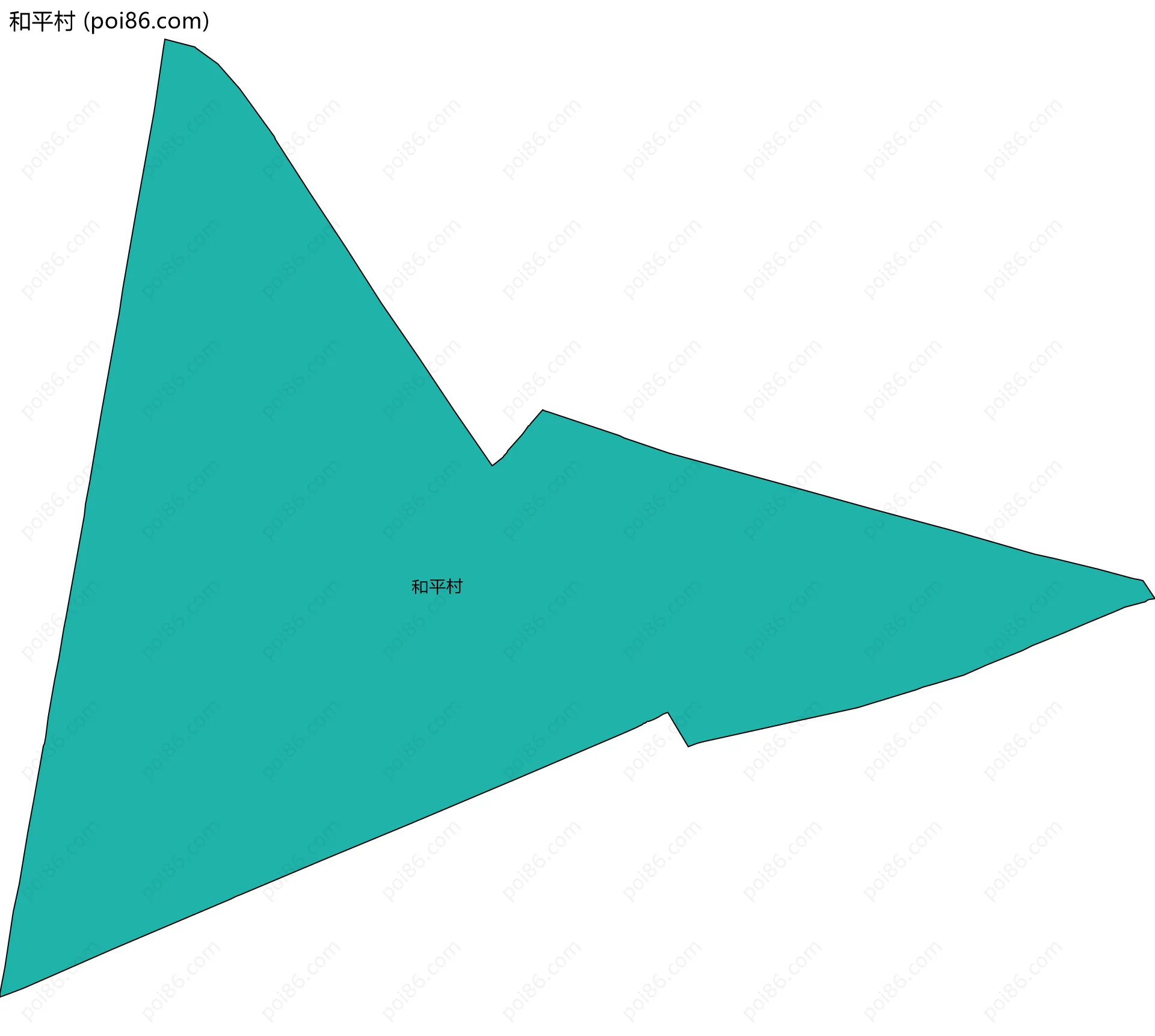 和平村边界地图