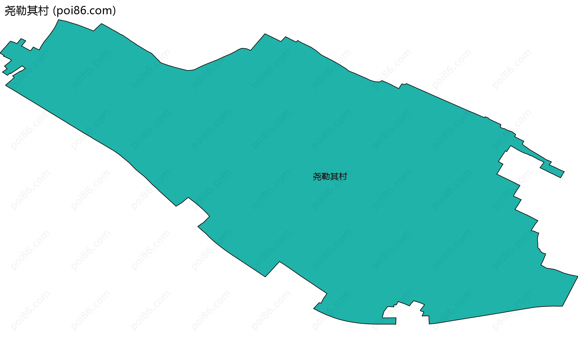 尧勒其村边界地图