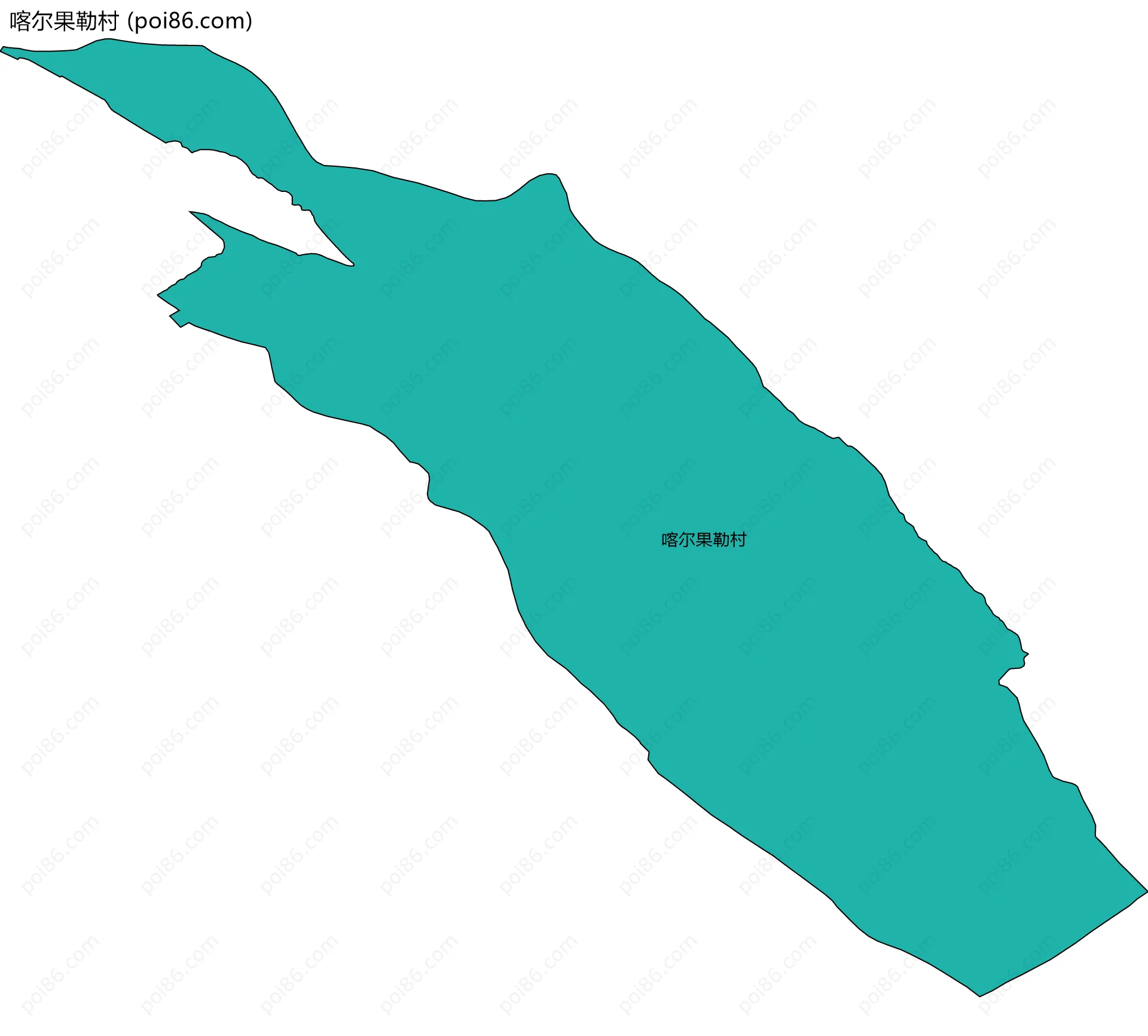 喀尔果勒村边界地图