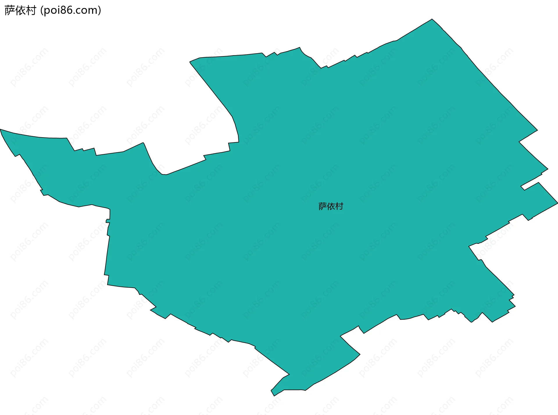 萨依村边界地图