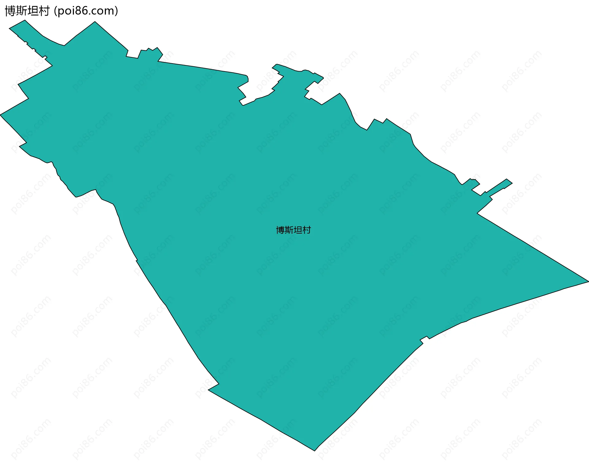 博斯坦村边界地图