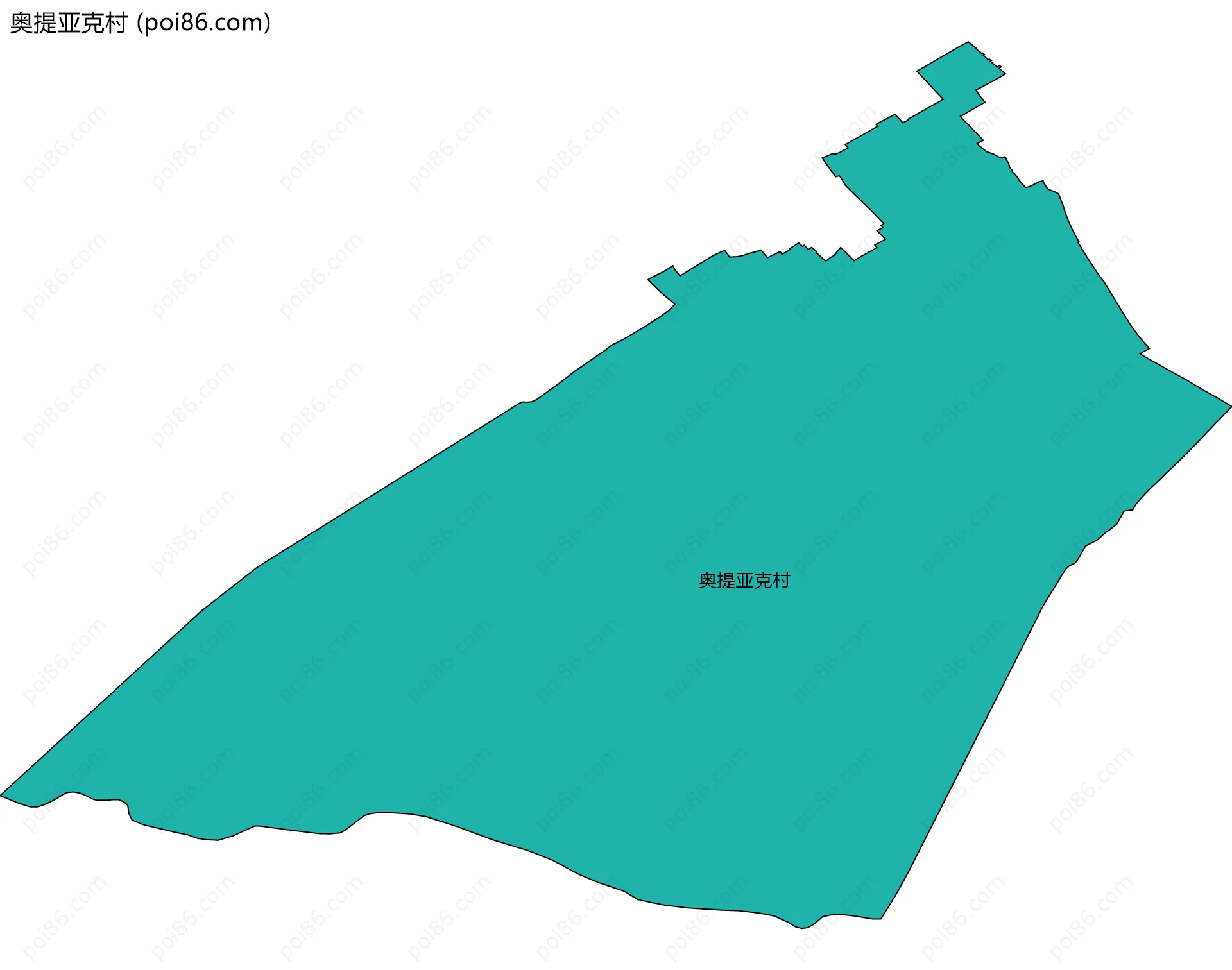 奥提亚克村边界地图