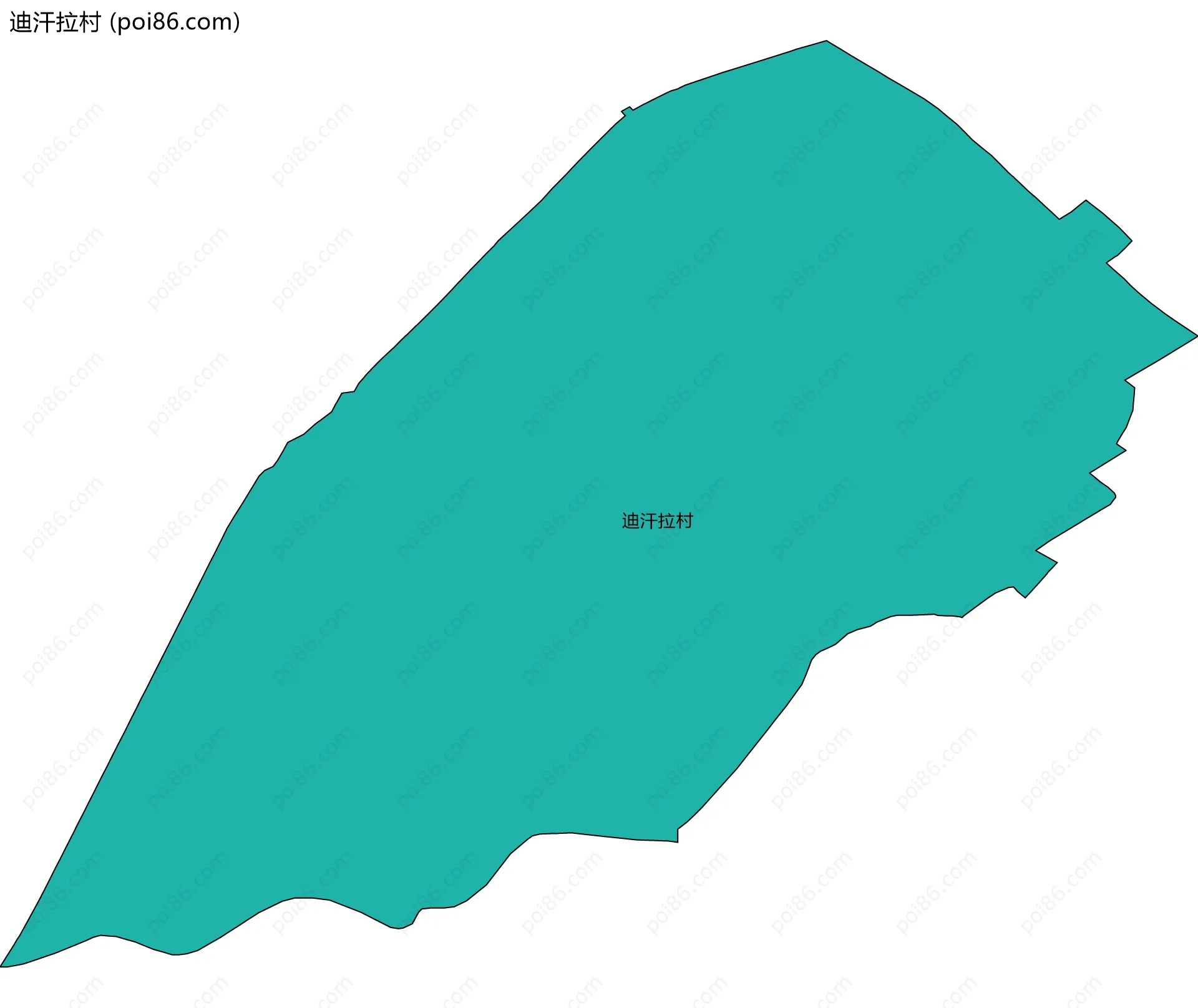 迪汗拉村边界地图