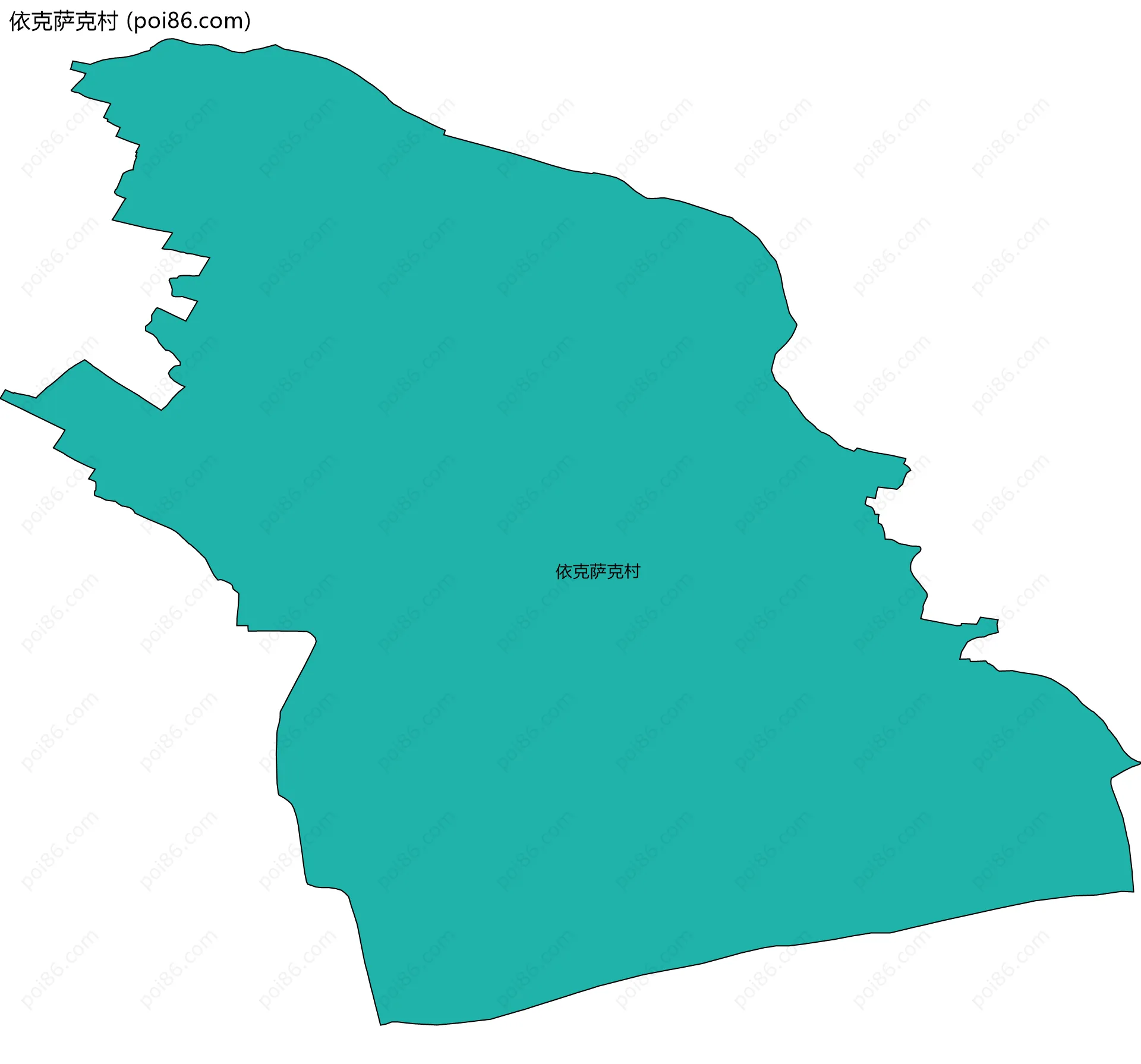 依克萨克村边界地图