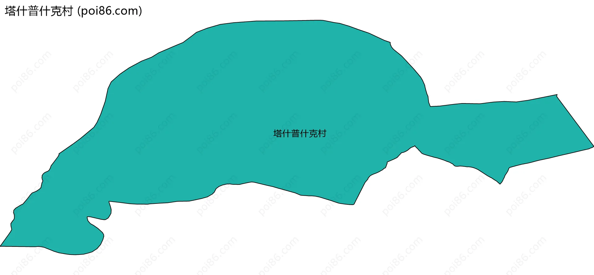 塔什普什克村边界地图