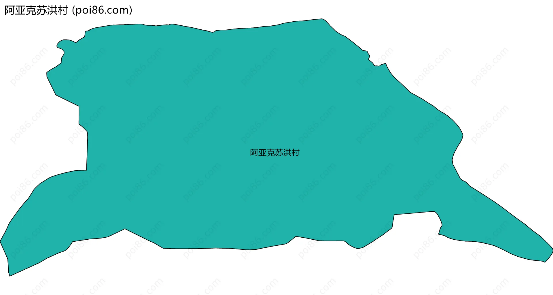 阿亚克苏洪村边界地图