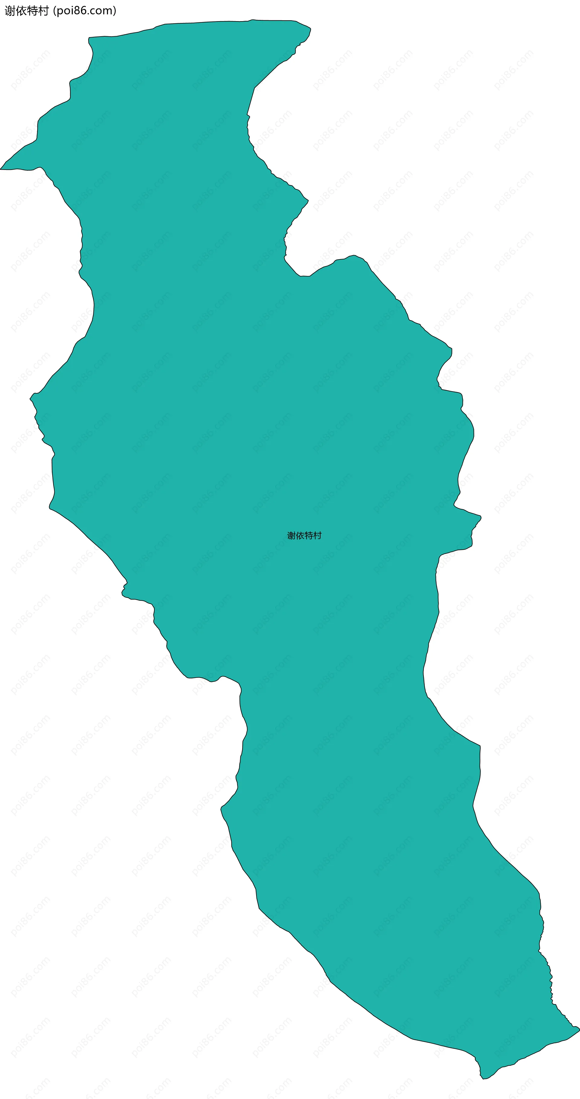 谢依特村边界地图