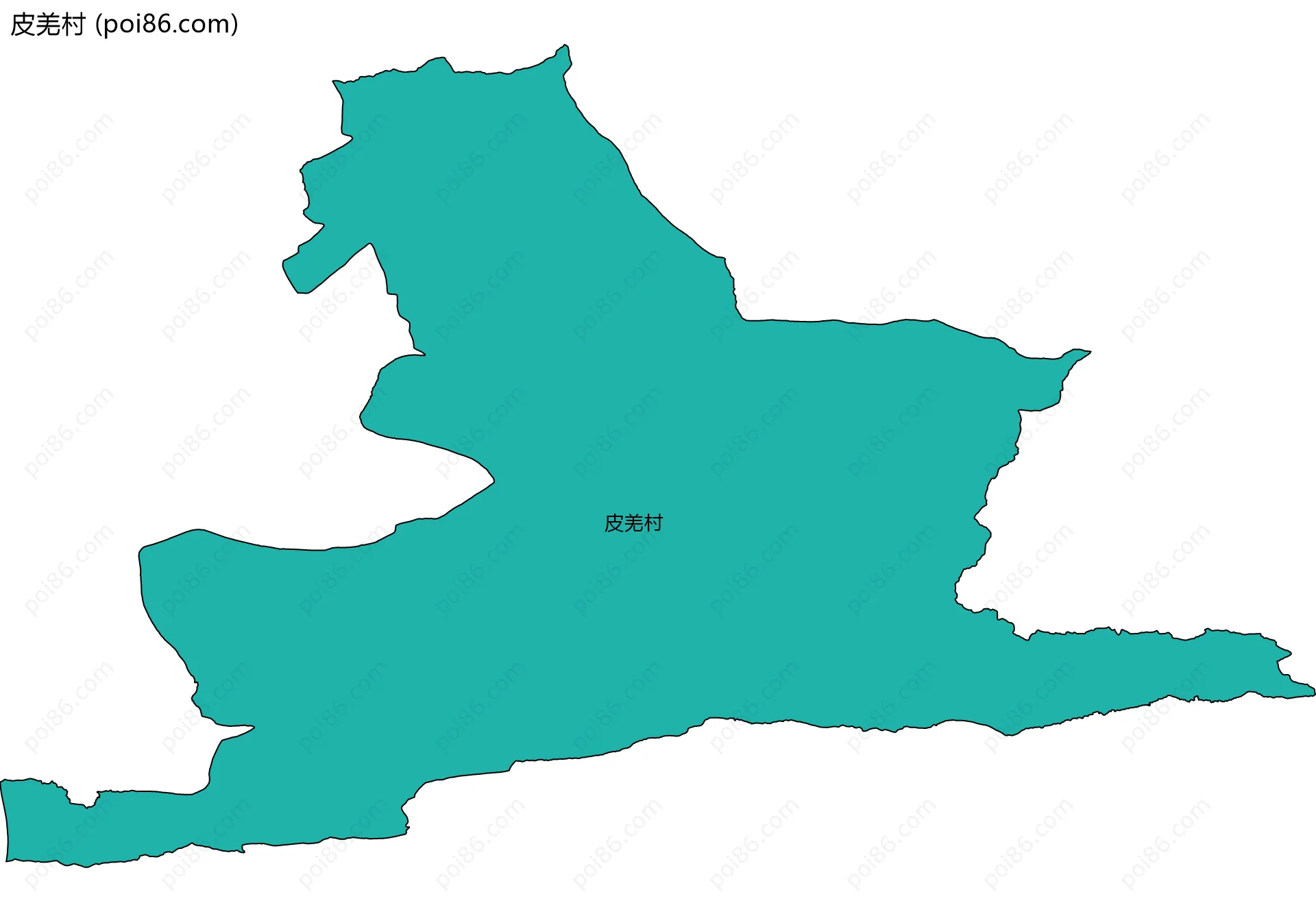 皮羌村边界地图