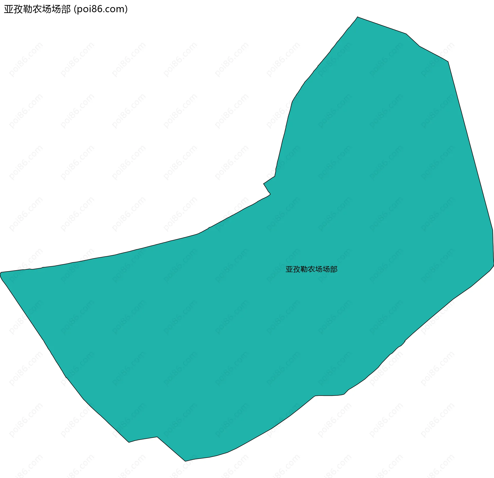 亚孜勒农场场部边界地图
