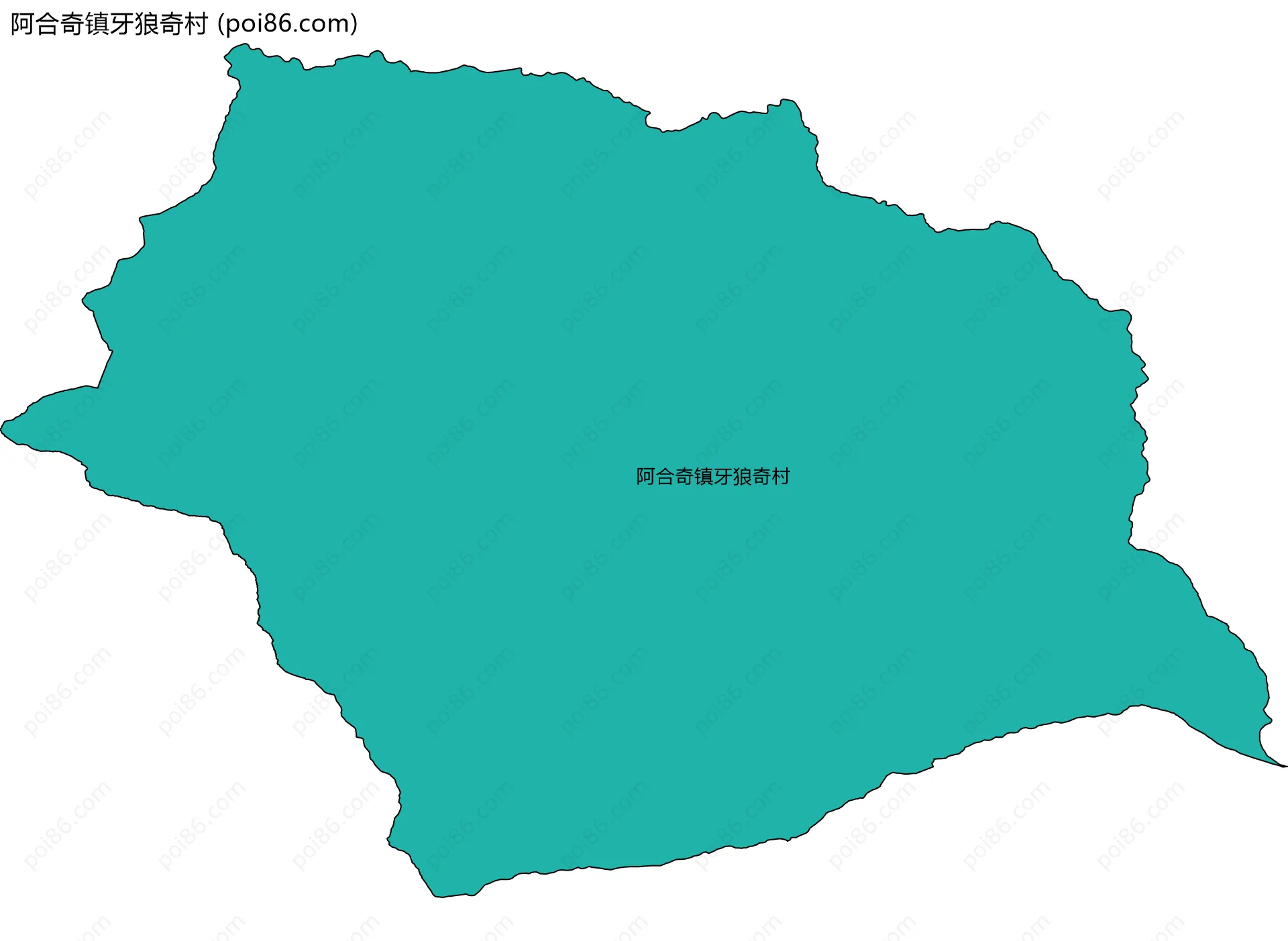 阿合奇镇牙狼奇村边界地图