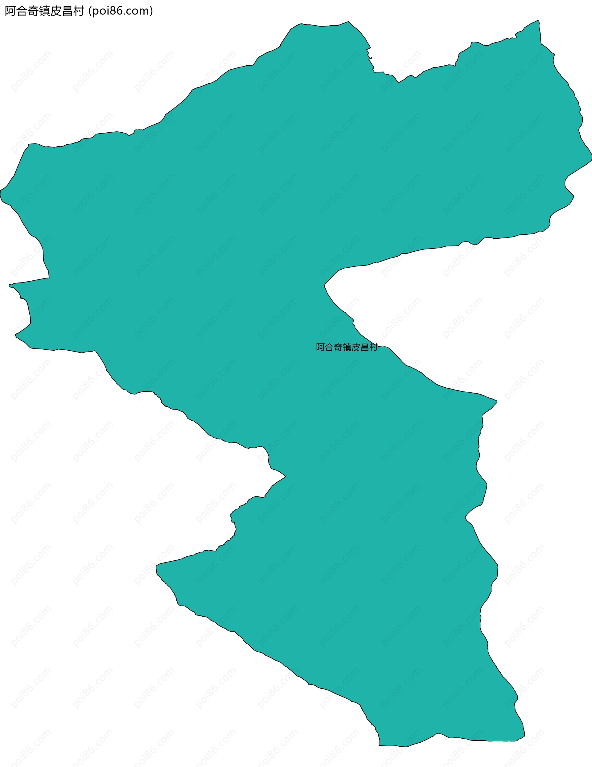 阿合奇镇皮昌村边界地图