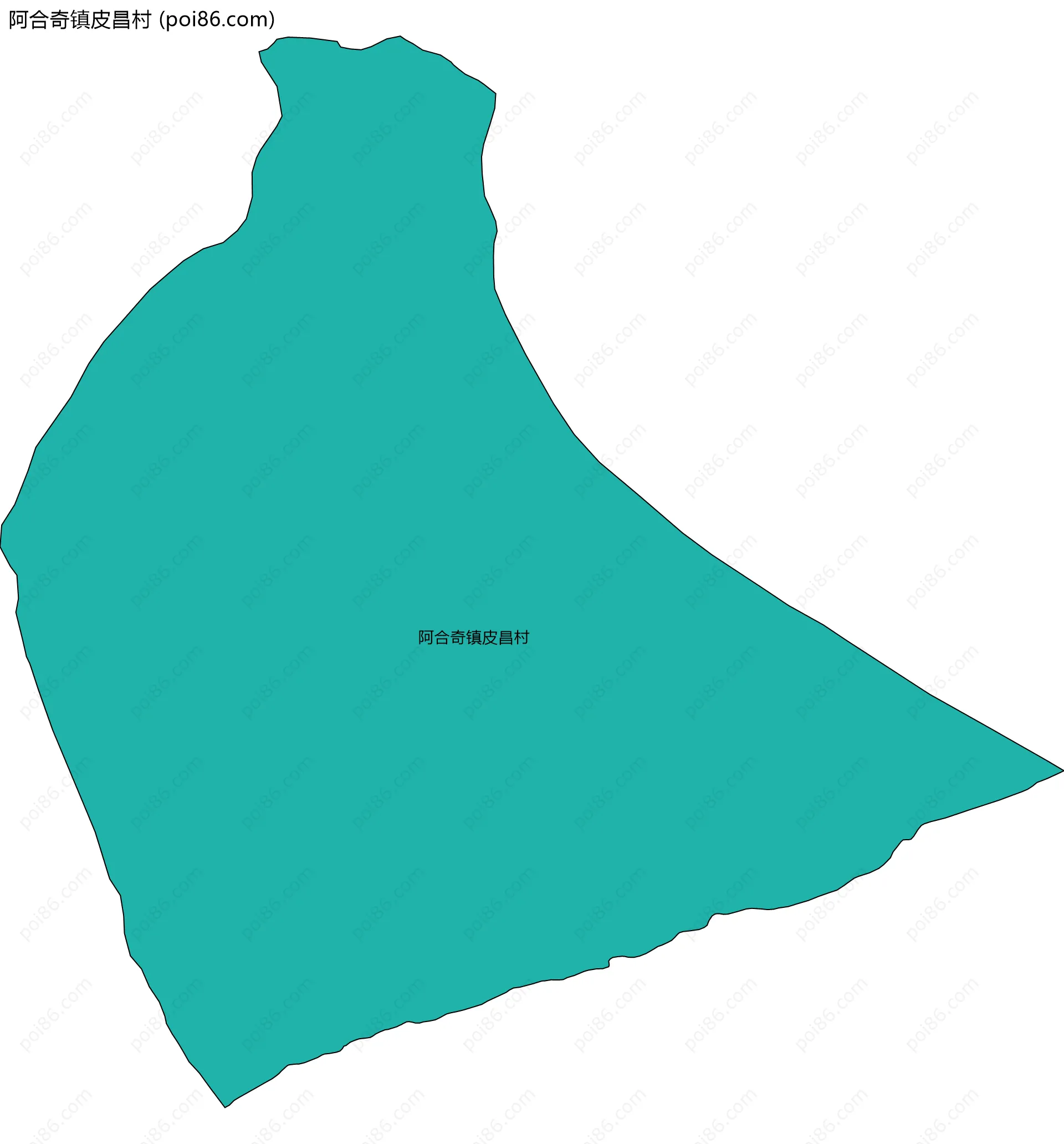 阿合奇镇皮昌村边界地图