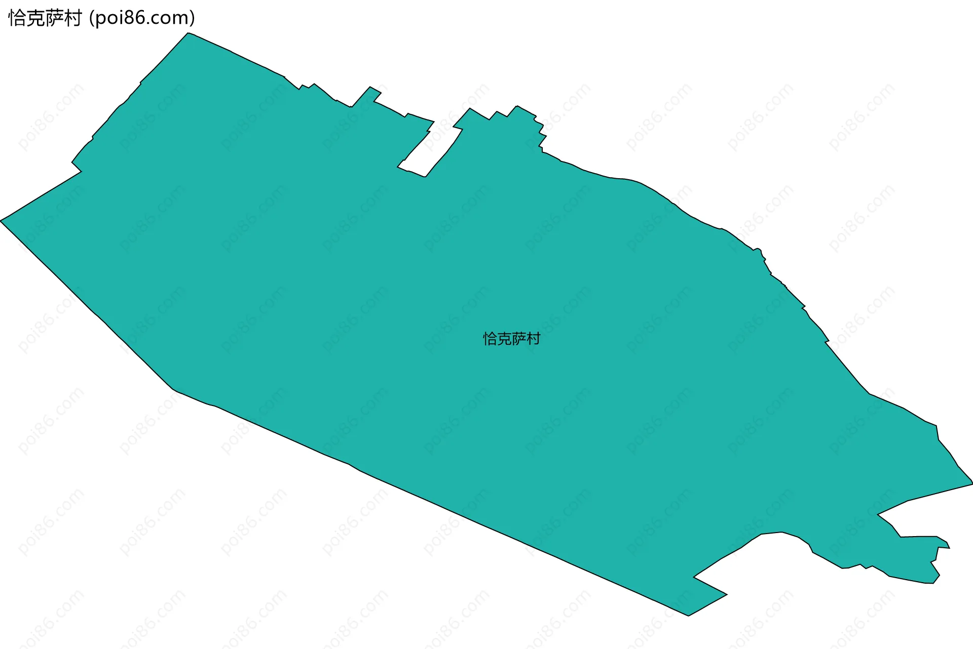 恰克萨村边界地图