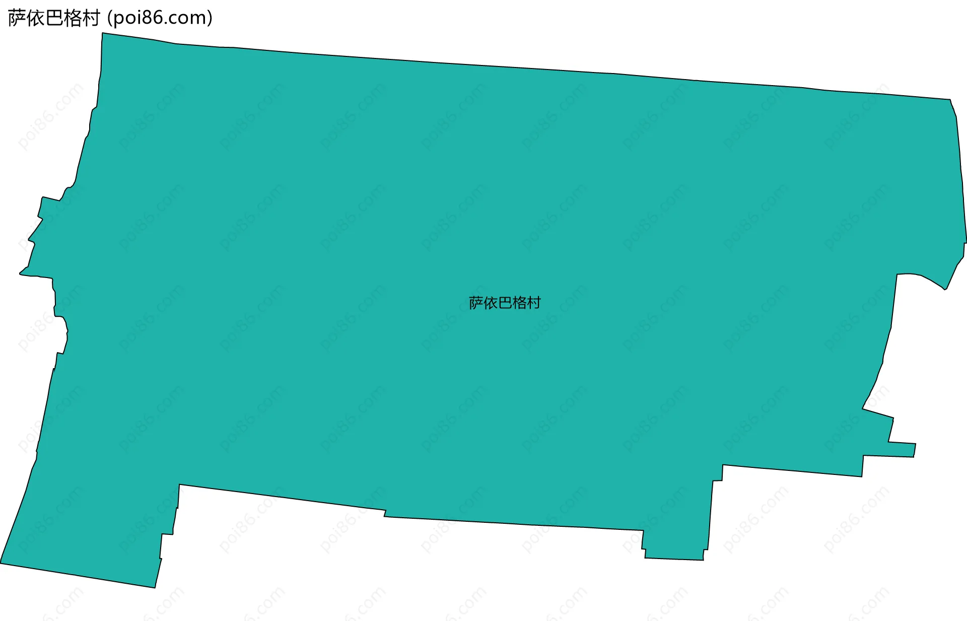 萨依巴格村边界地图