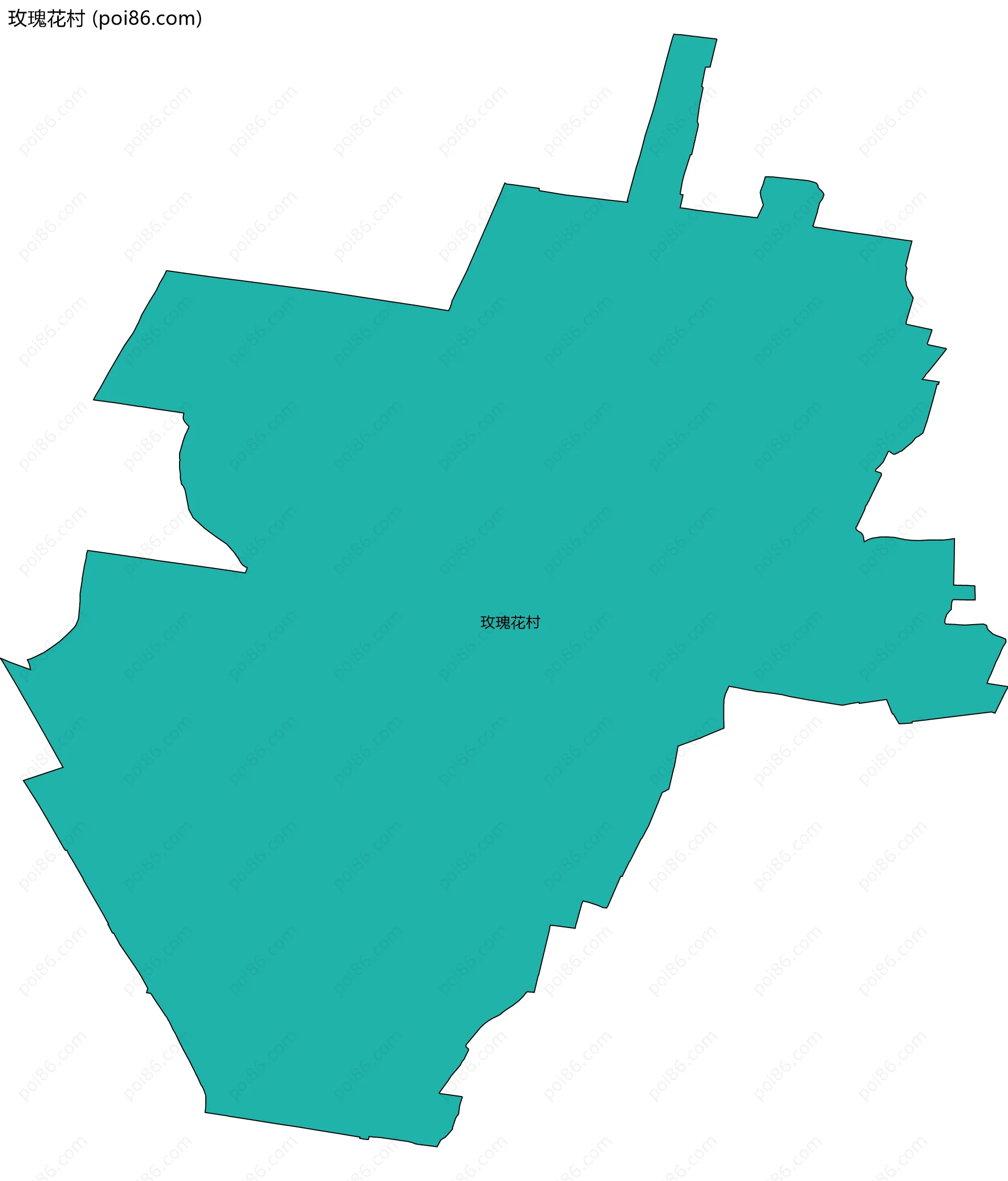 玫瑰花村边界地图