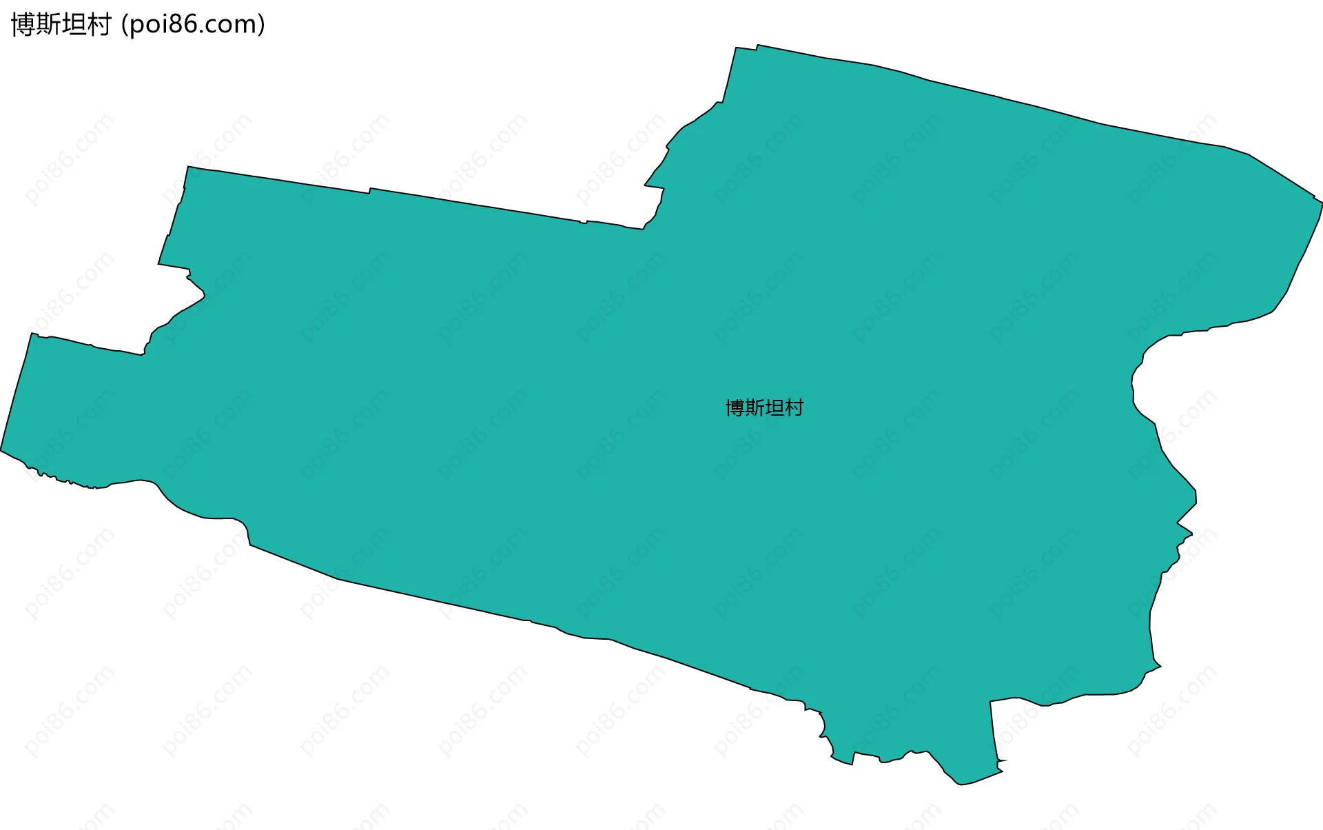 博斯坦村边界地图