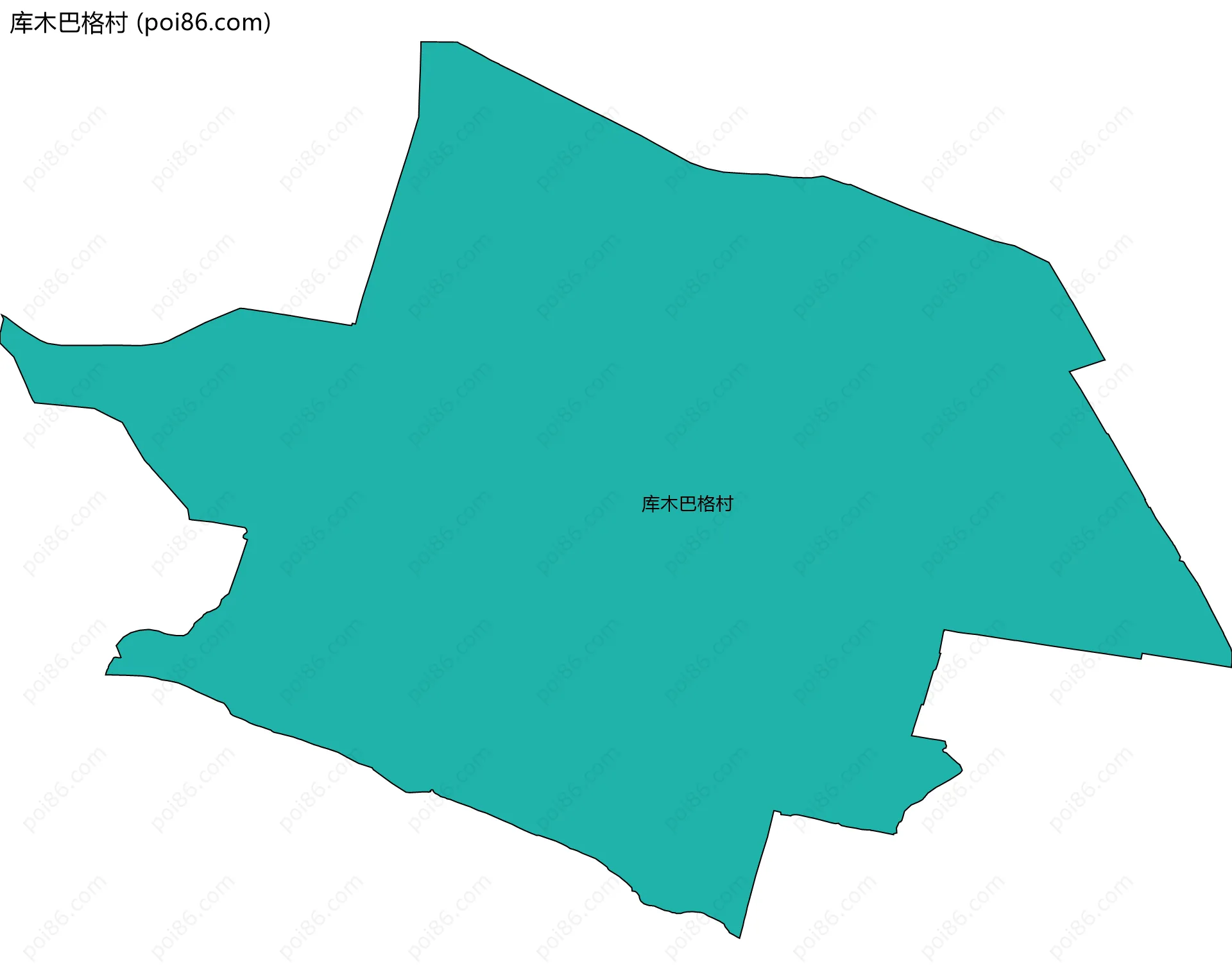 库木巴格村边界地图