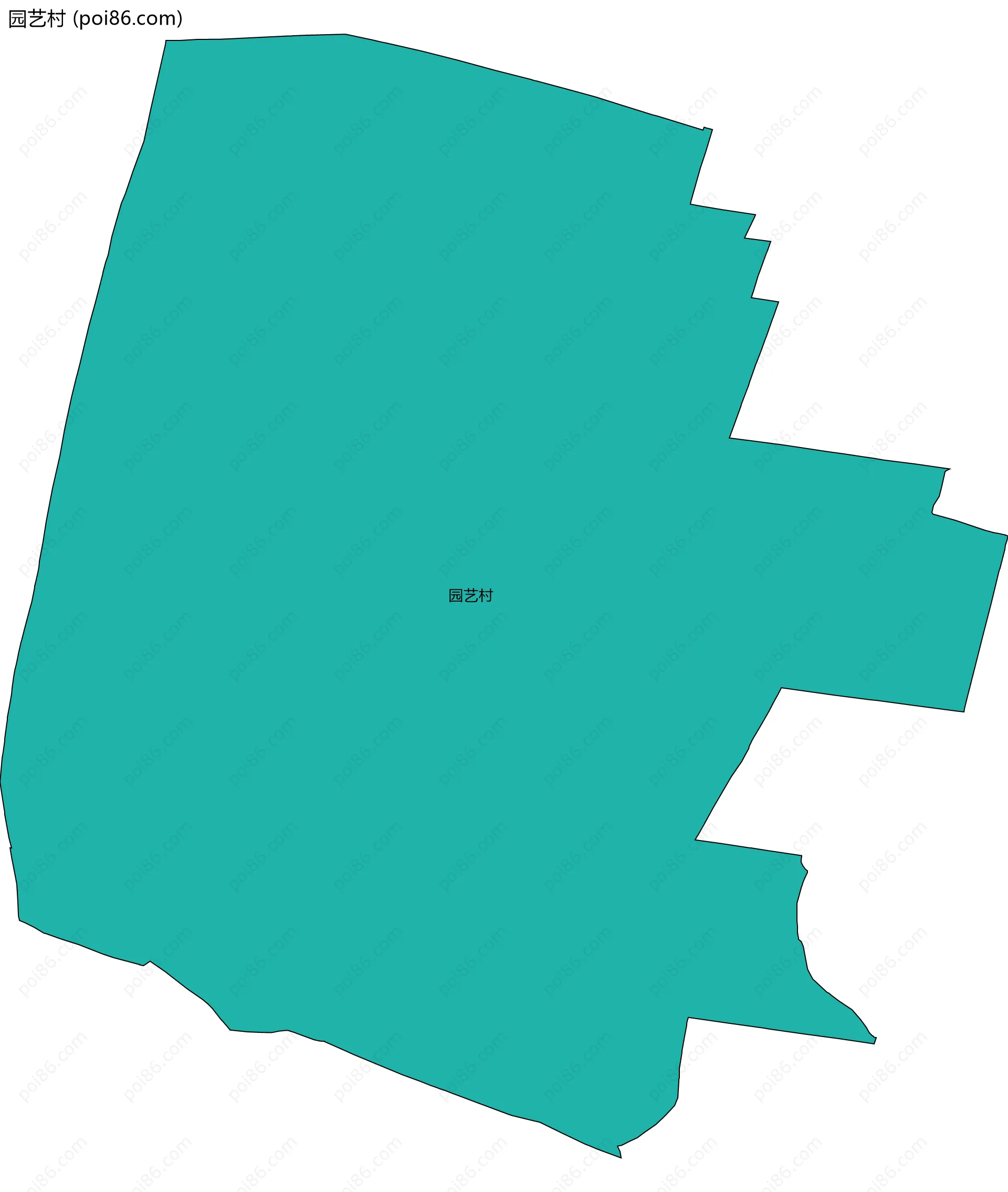 园艺村边界地图