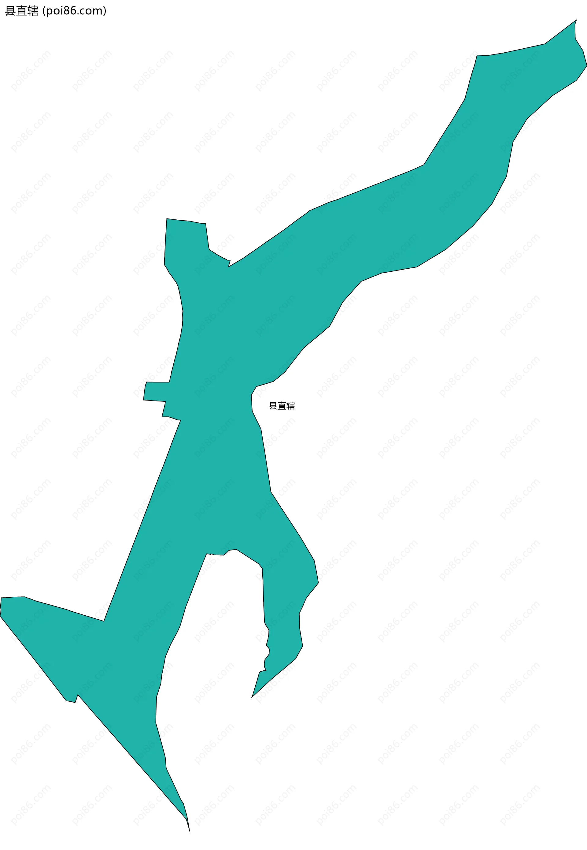 县直辖边界地图