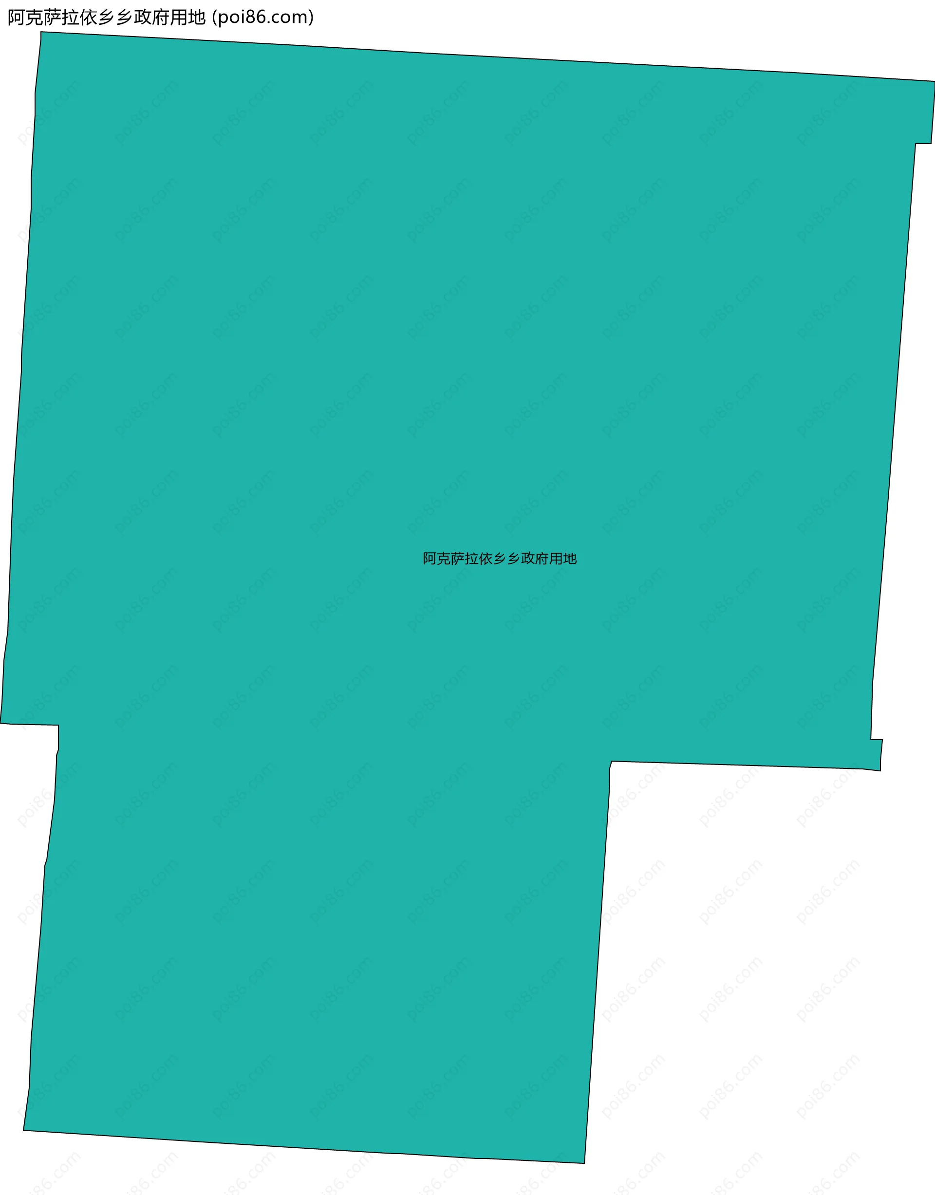 阿克萨拉依乡乡政府用地边界地图