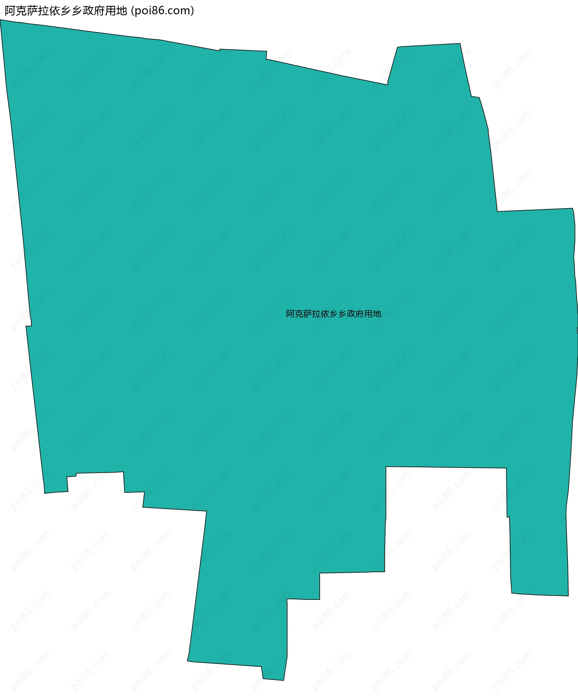 阿克萨拉依乡乡政府用地边界地图