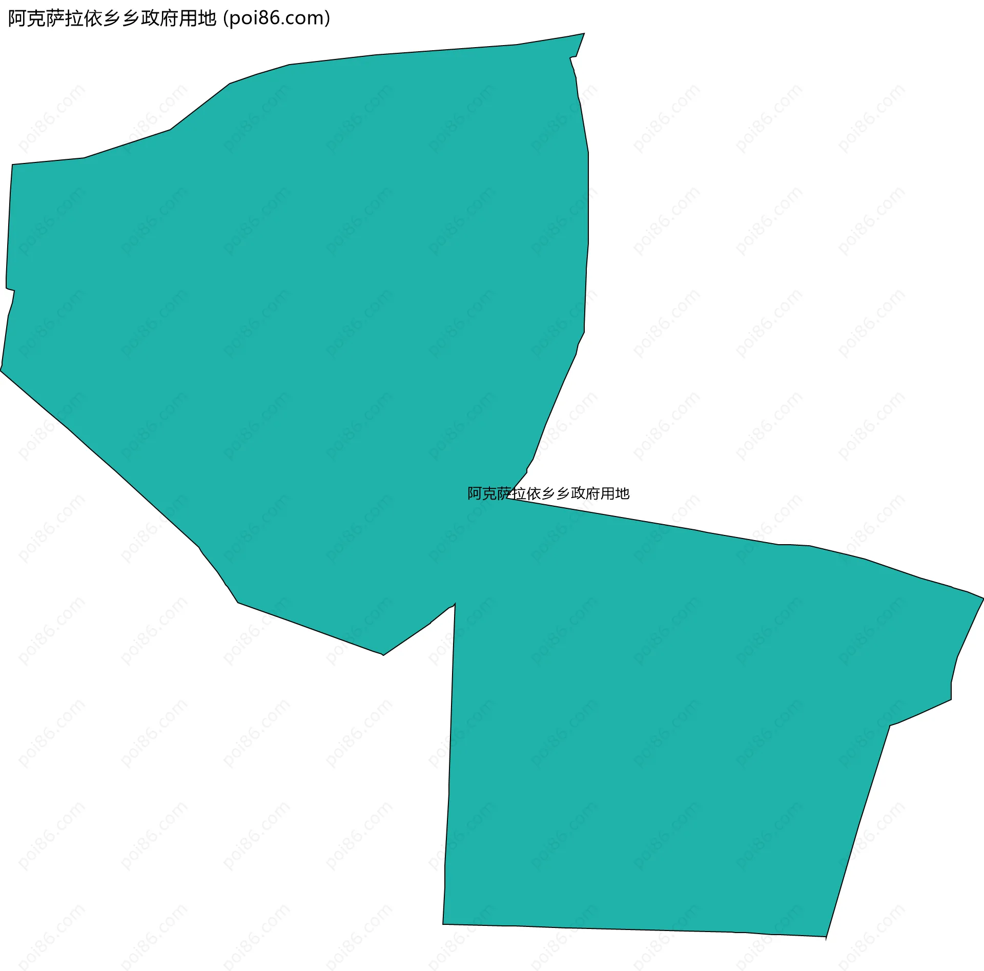 阿克萨拉依乡乡政府用地边界地图