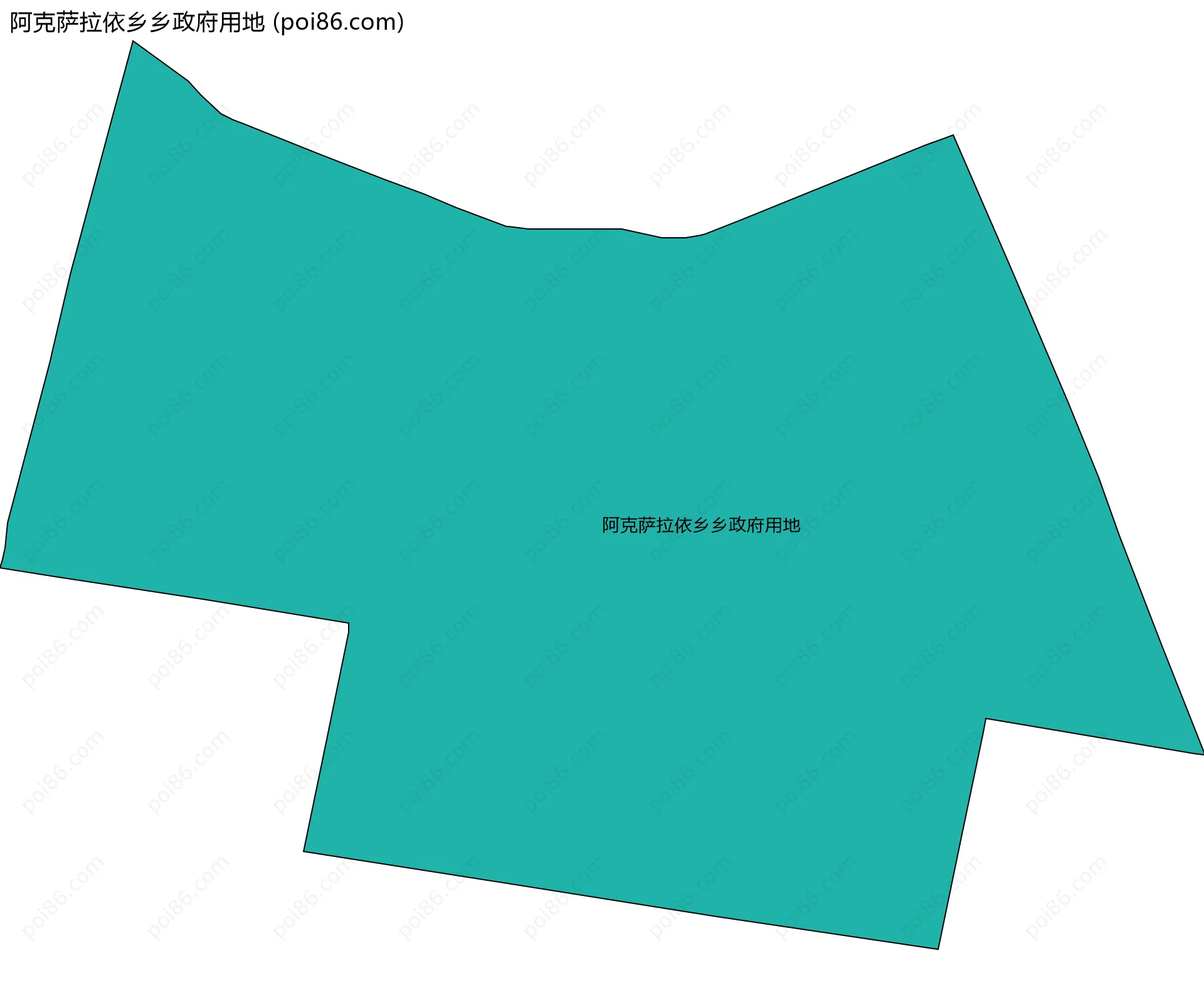 阿克萨拉依乡乡政府用地边界地图