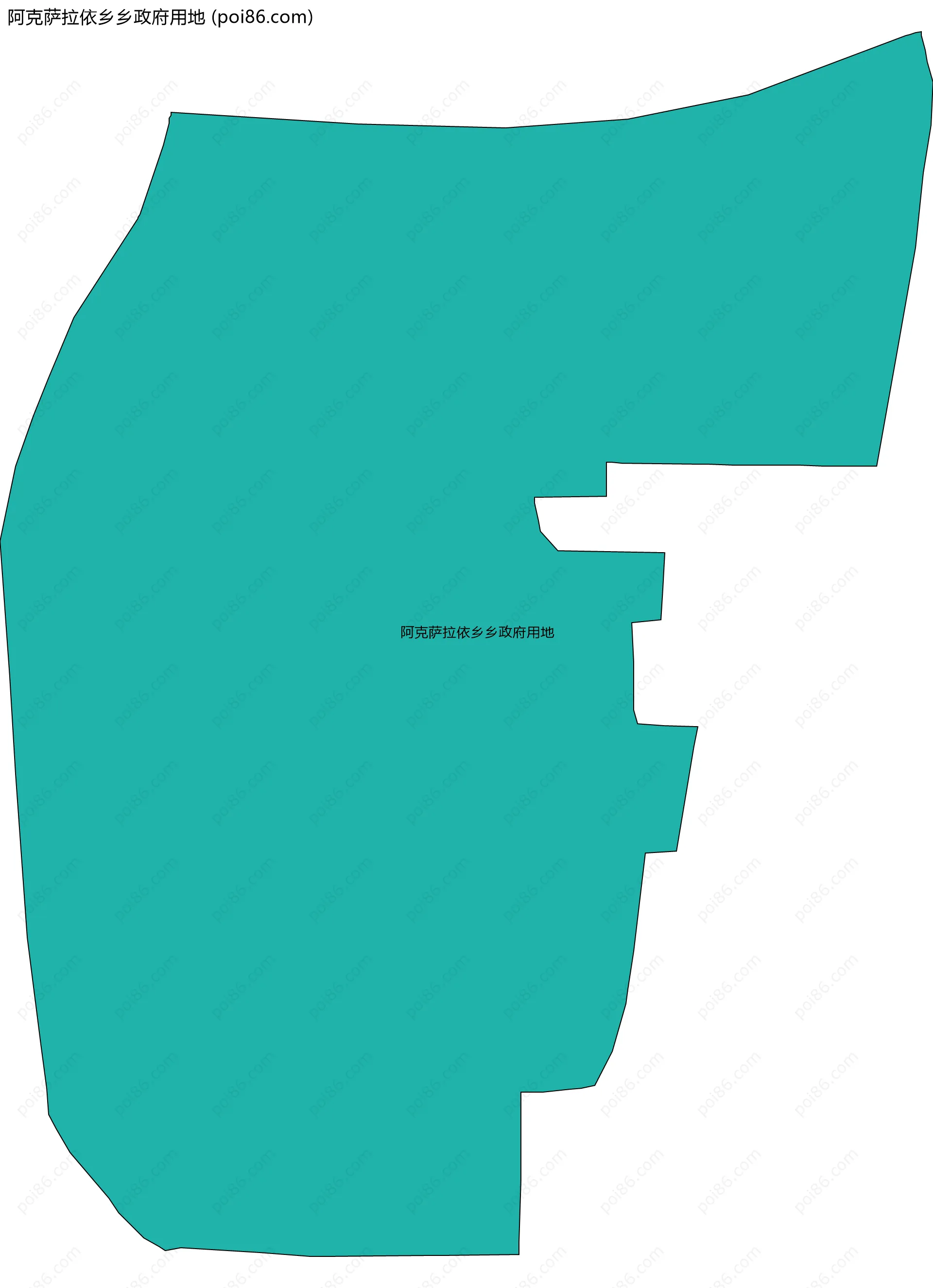 阿克萨拉依乡乡政府用地边界地图