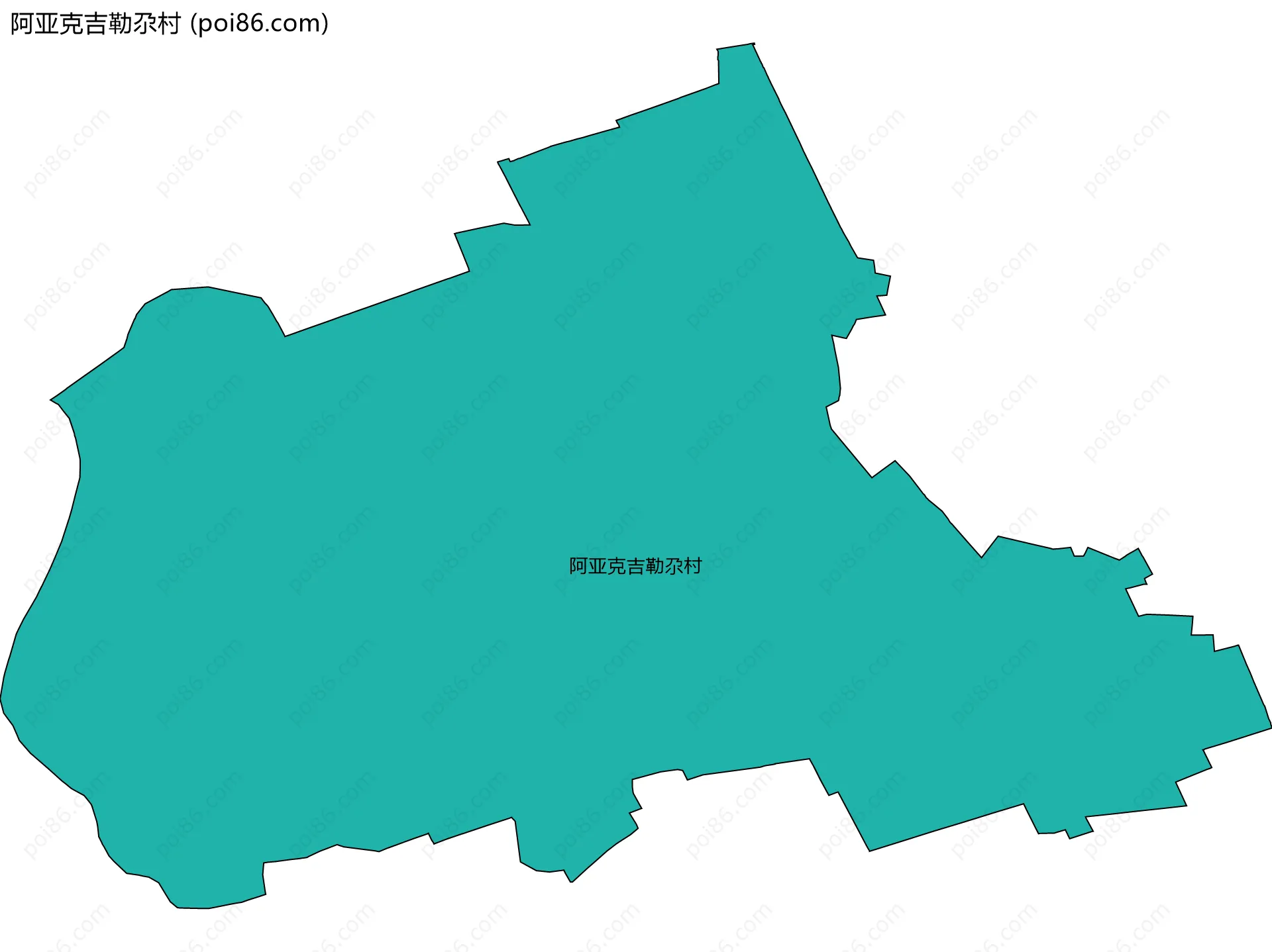 阿亚克吉勒尕村边界地图