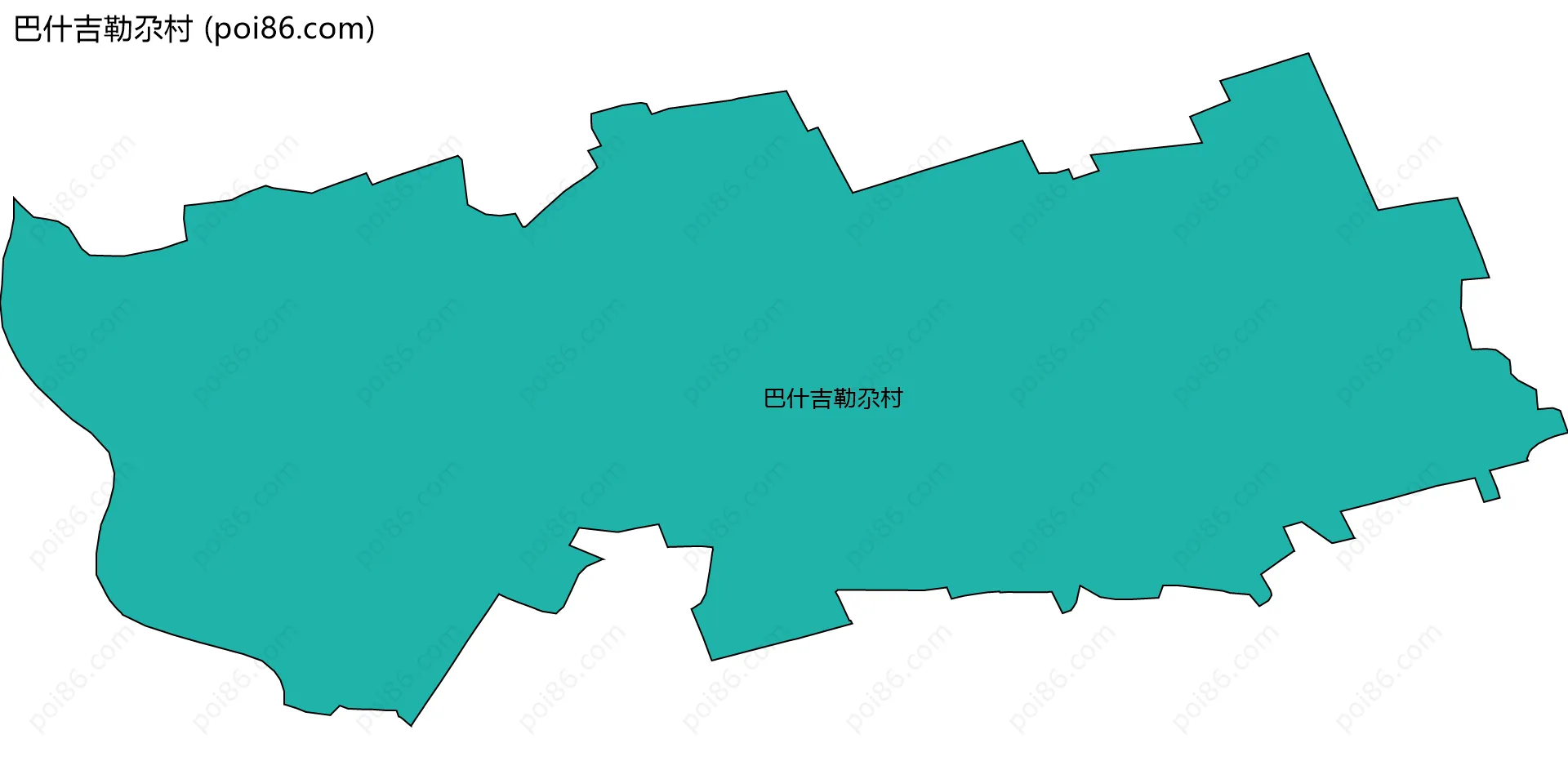 巴什吉勒尕村边界地图