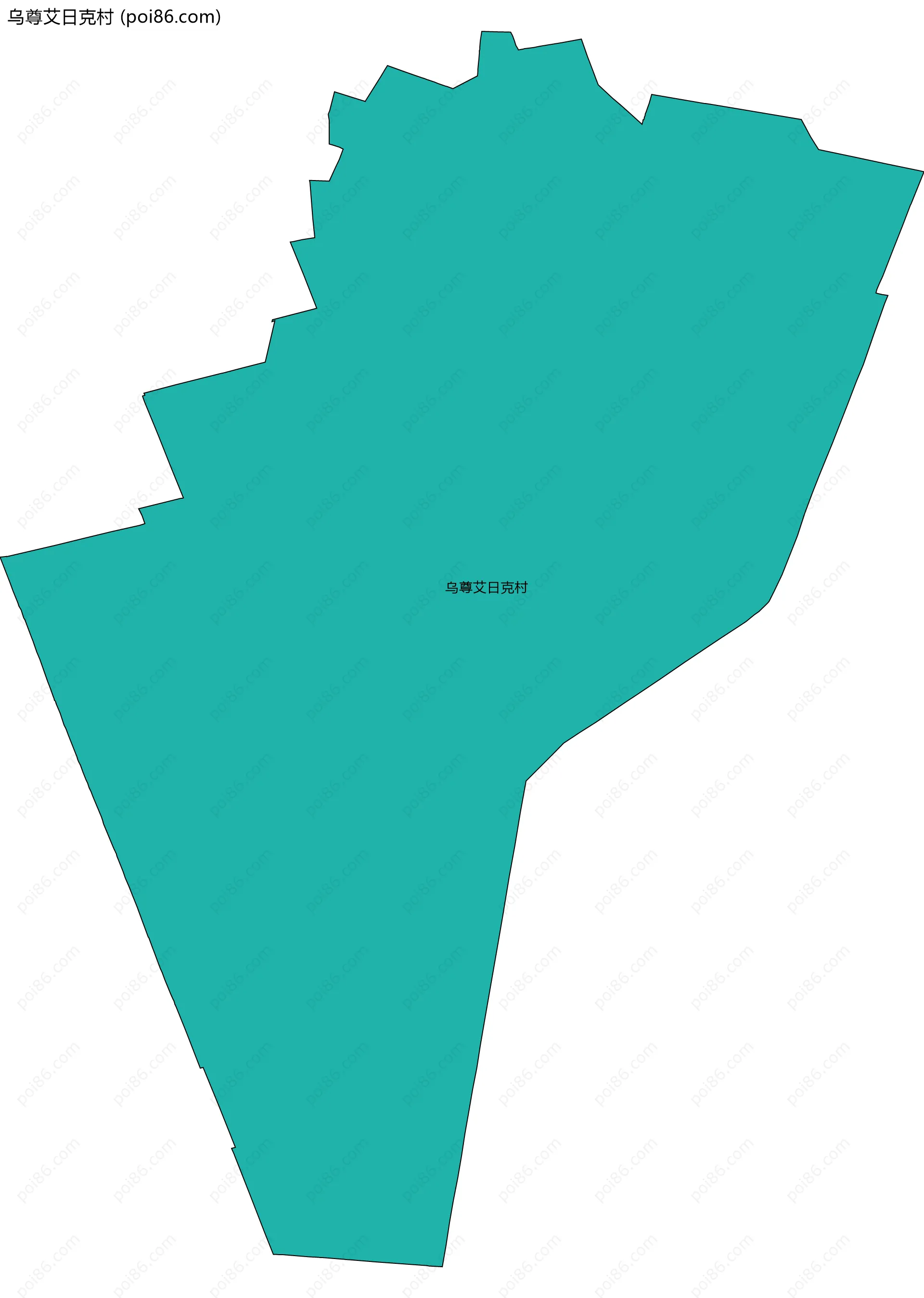 乌尊艾日克村边界地图