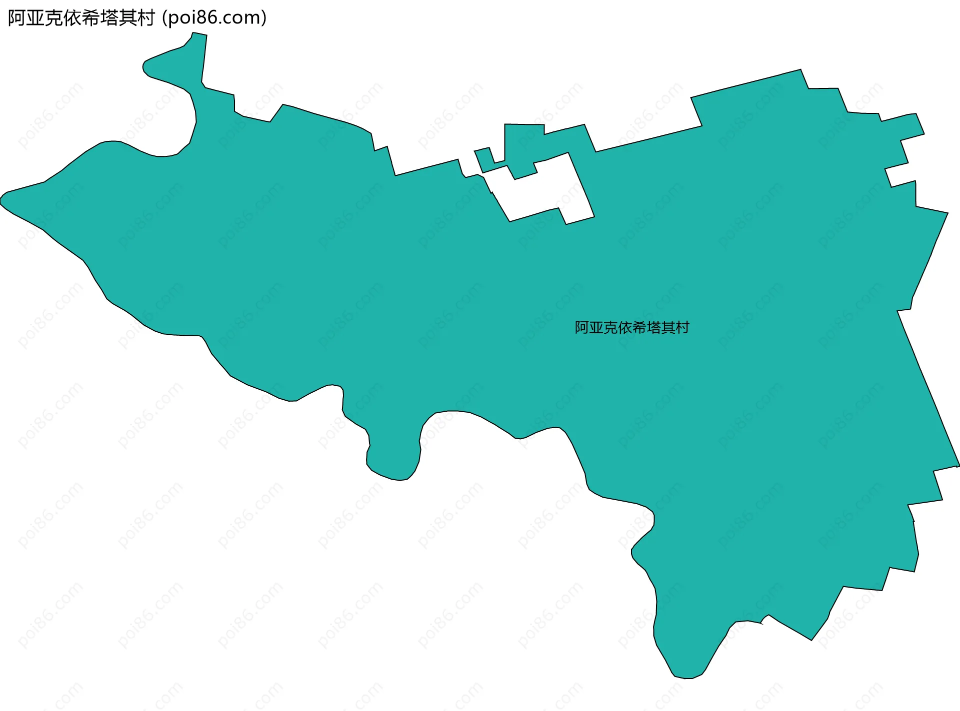 阿亚克依希塔其村边界地图