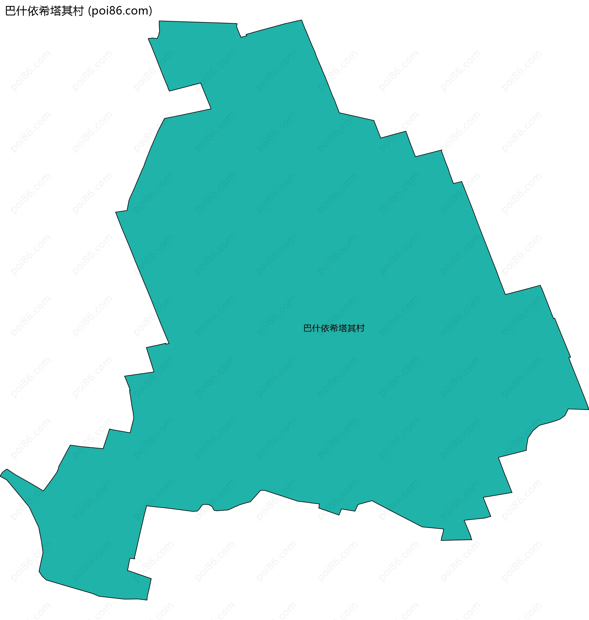 巴什依希塔其村边界地图