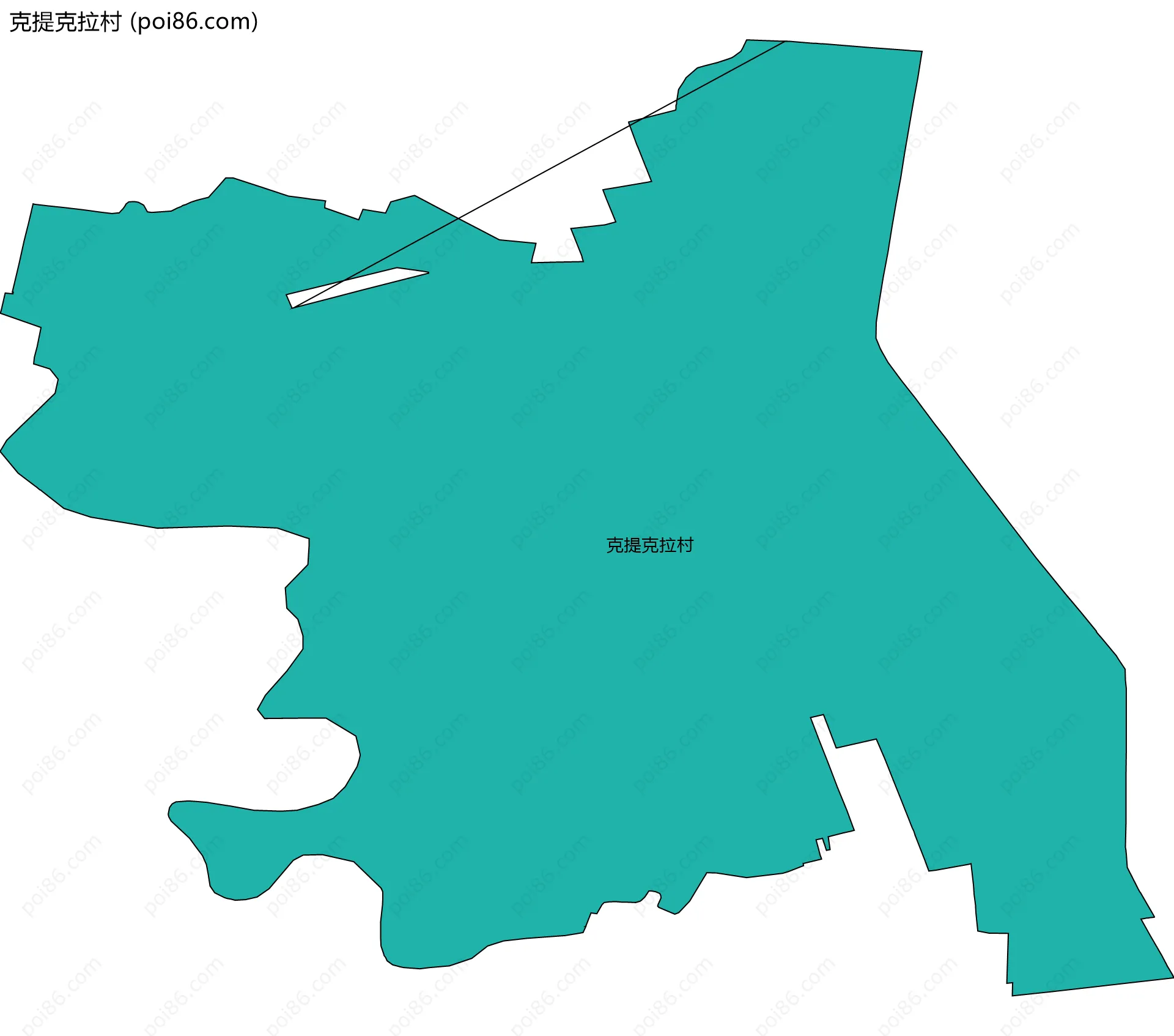 克提克拉村边界地图