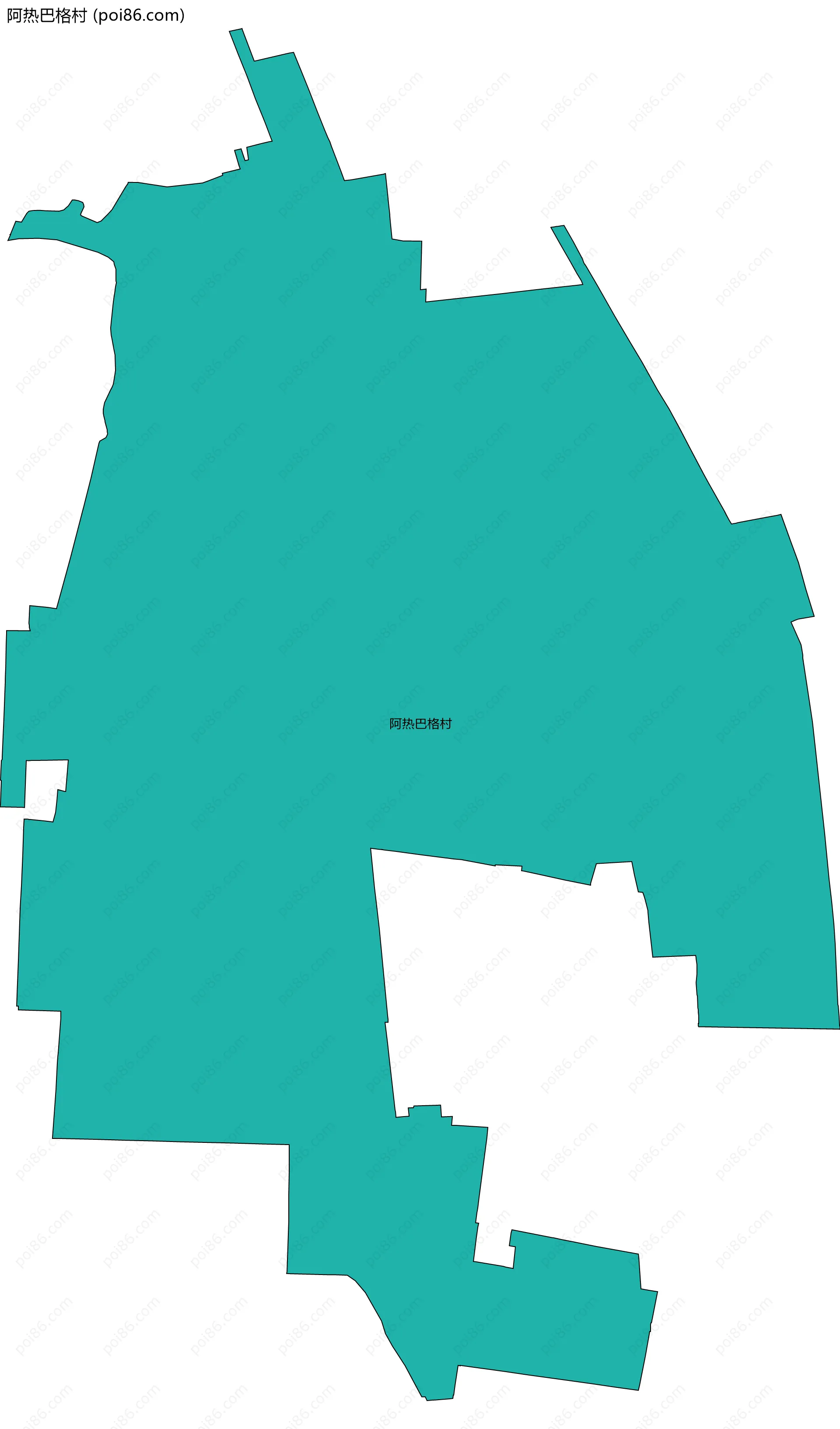 阿热巴格村边界地图