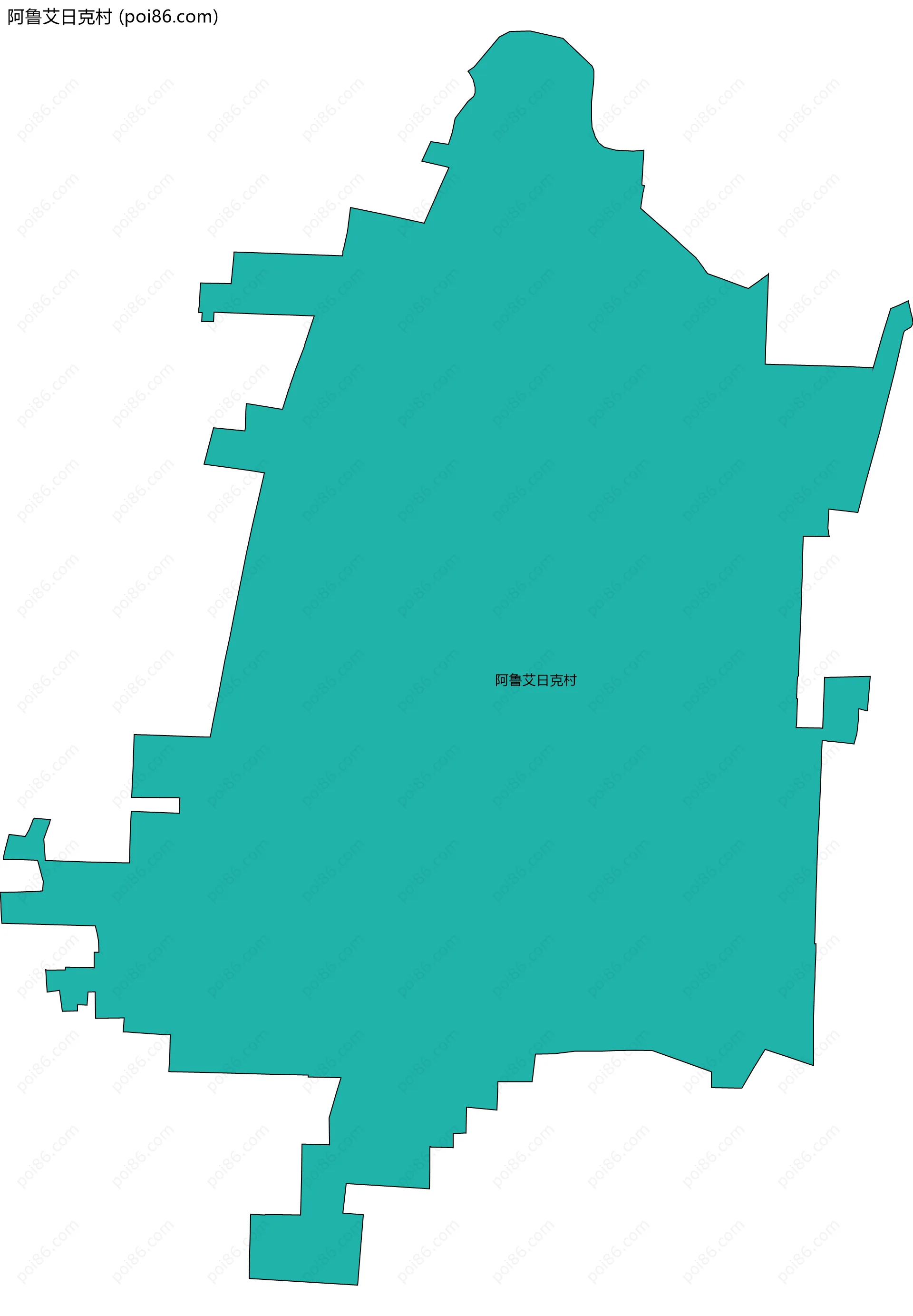 阿鲁艾日克村边界地图