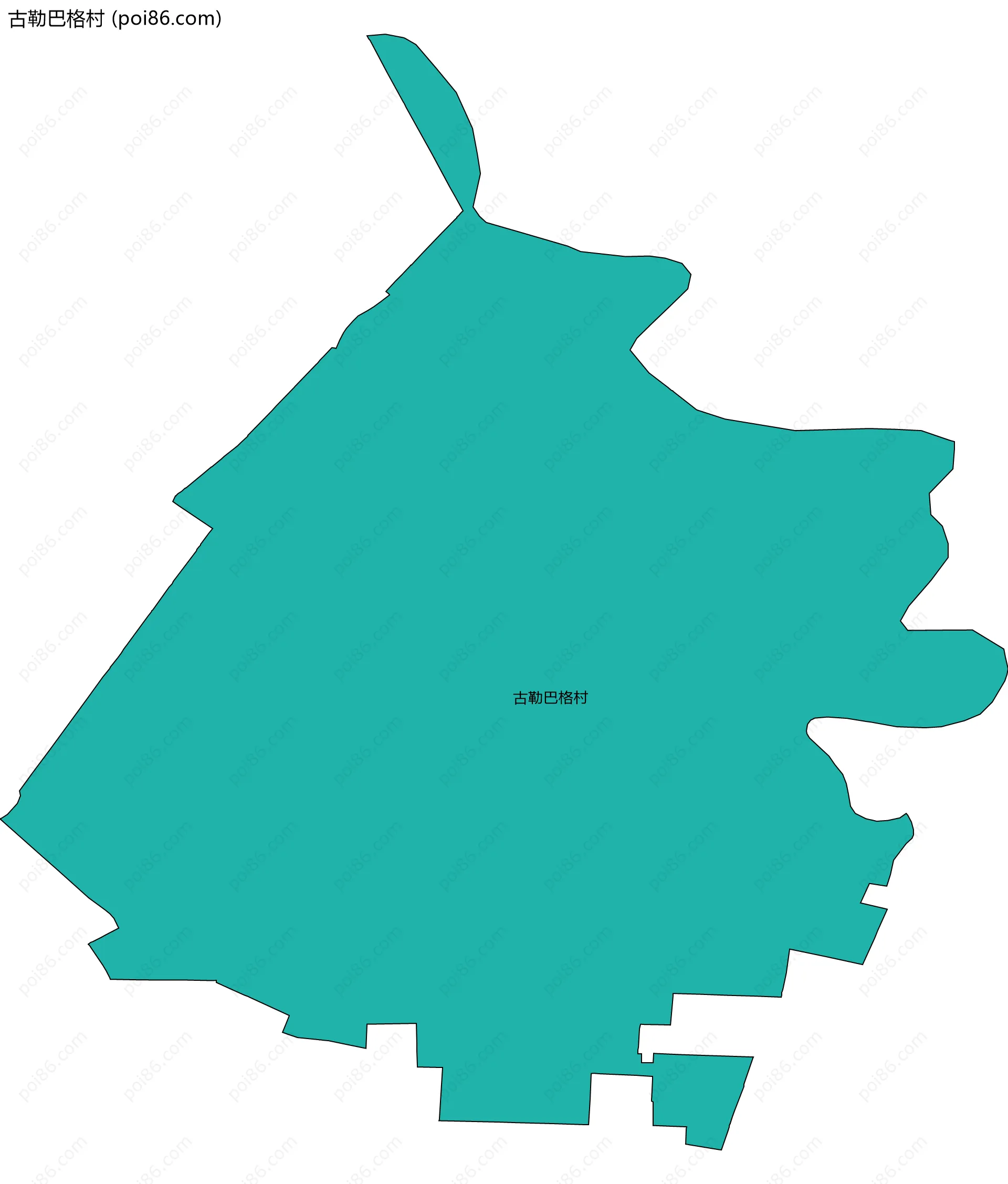 古勒巴格村边界地图