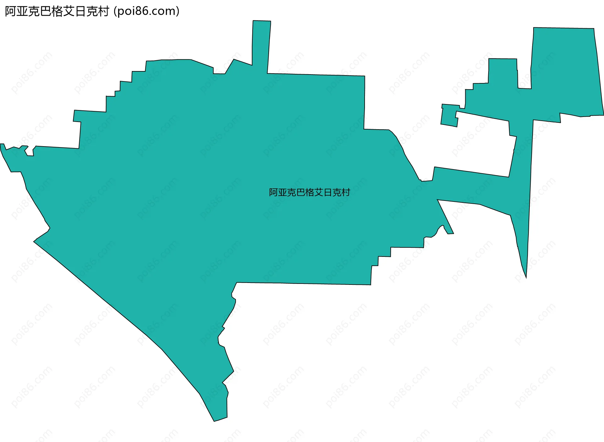 阿亚克巴格艾日克村边界地图