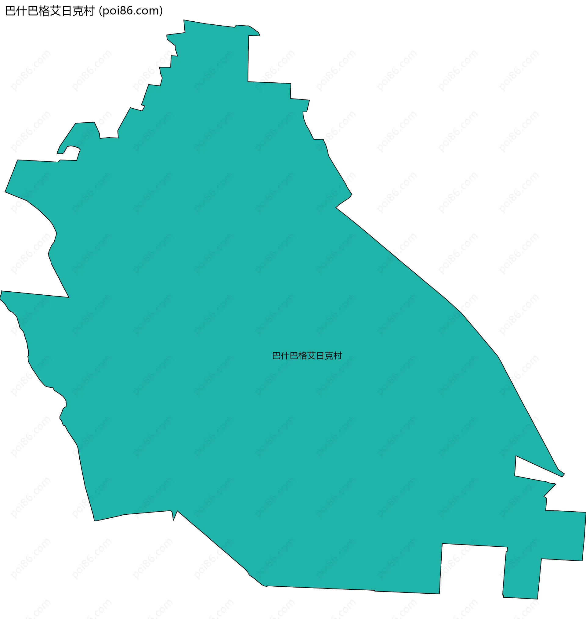 巴什巴格艾日克村边界地图
