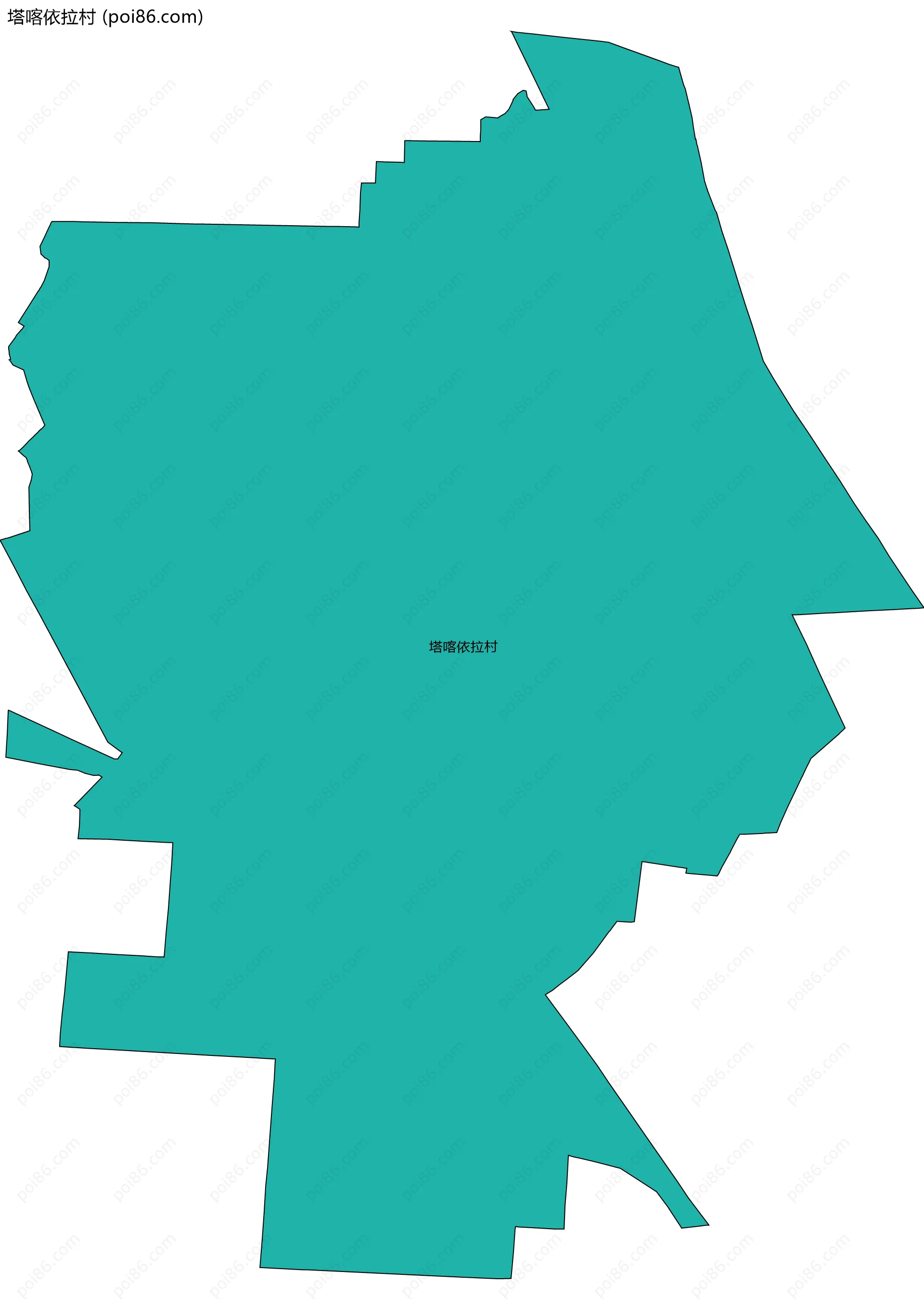 塔喀依拉村边界地图
