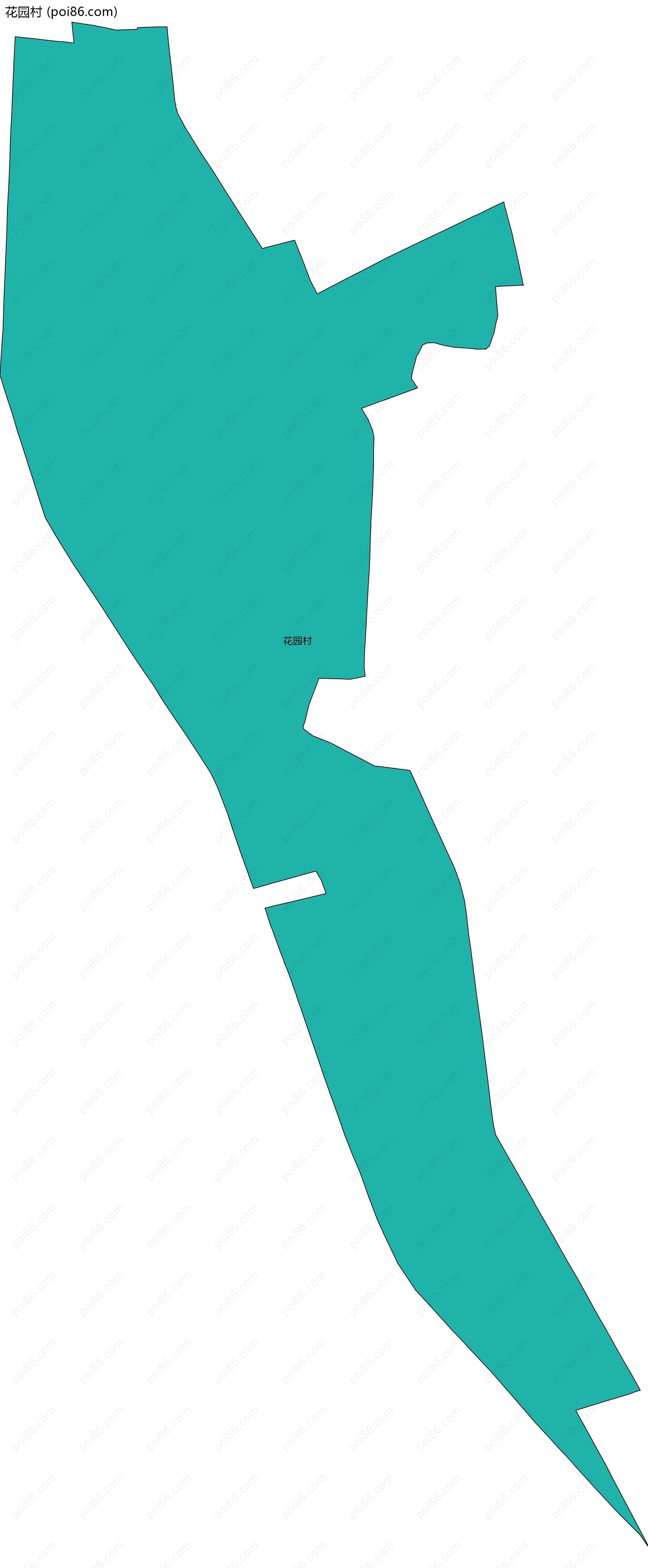 花园村边界地图